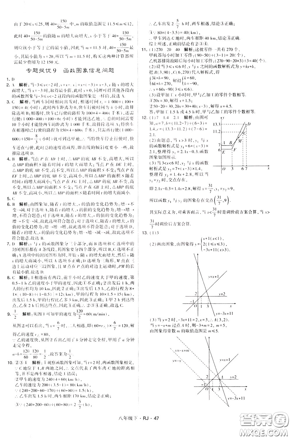 經(jīng)綸學(xué)典2020春學(xué)霸題中題八年級下冊數(shù)學(xué)RJ人教版參考答案