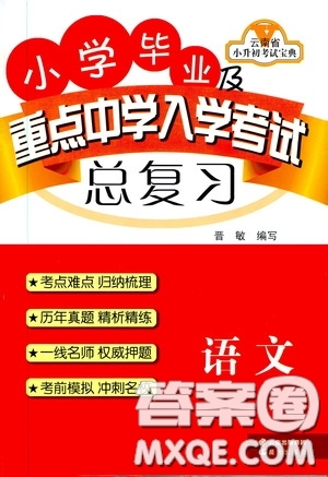 2020年小學(xué)畢業(yè)及重點(diǎn)中學(xué)入學(xué)考試總復(fù)習(xí)語文參考答案