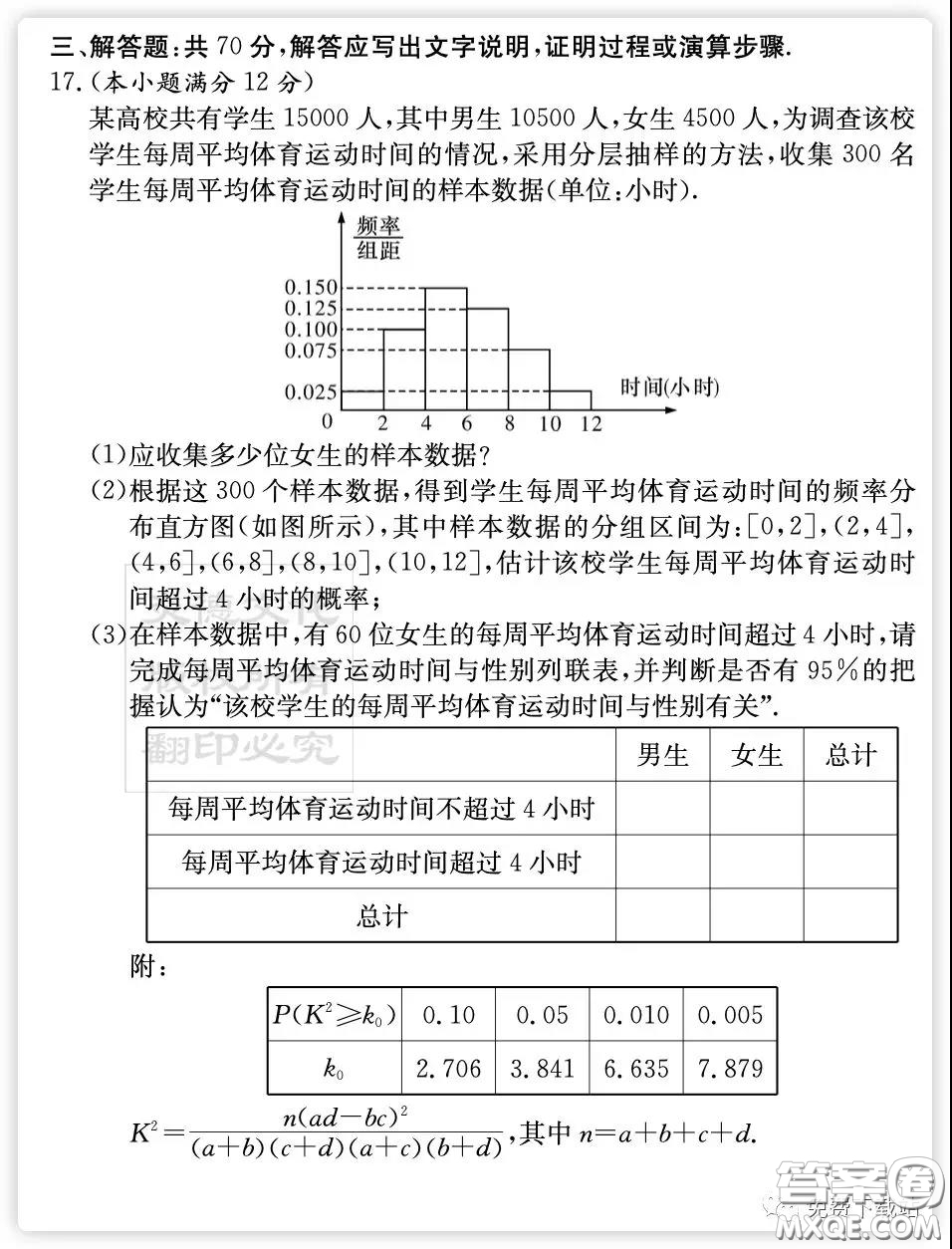 炎徳英才大聯(lián)考湖南師大附中2020屆高三月考卷五文科數(shù)學(xué)試題及答案