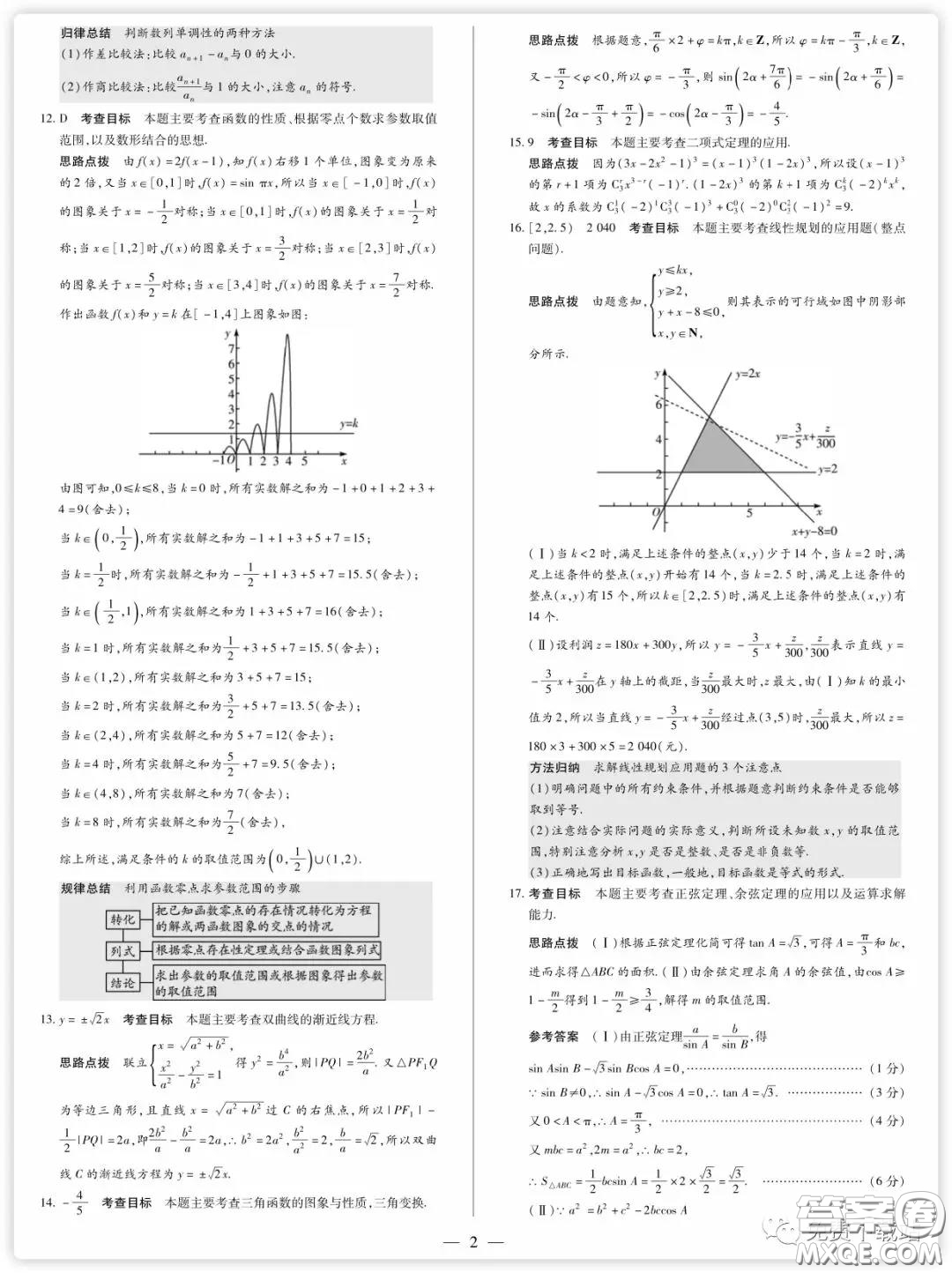 天一大聯(lián)考2020高考全真模擬卷二理科數(shù)學(xué)試題及答案