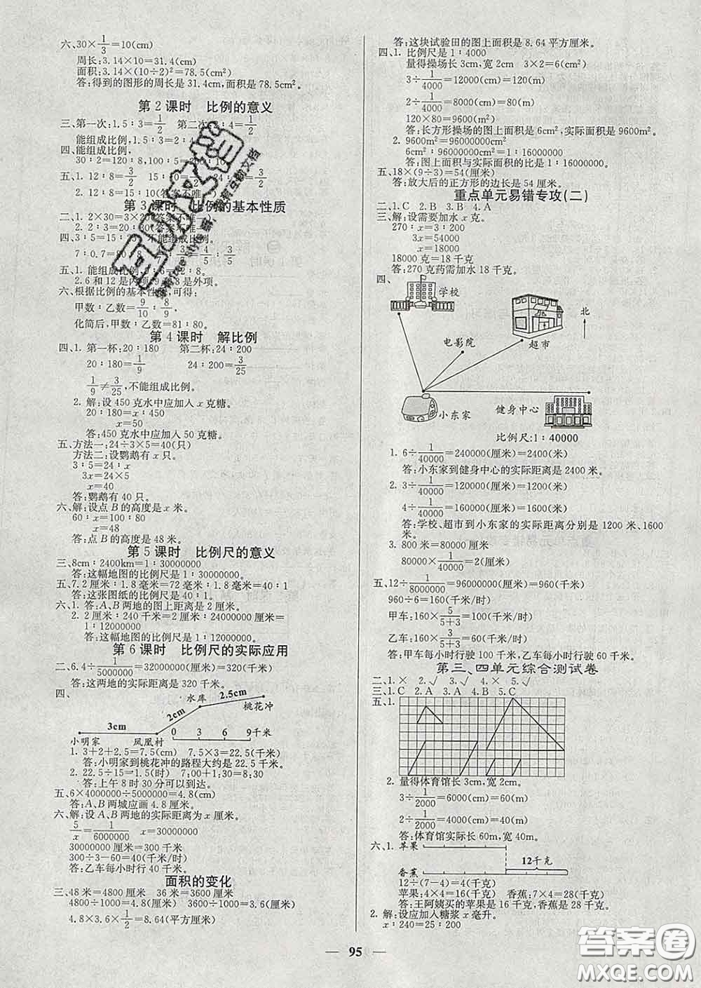 沈陽出版社2020新版梯田文化課堂內(nèi)外六年級(jí)數(shù)學(xué)下冊(cè)蘇教版答案