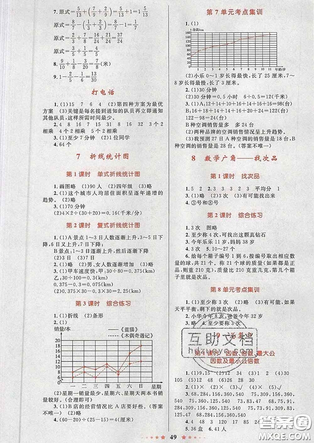 2020新版小學(xué)同步測(cè)控全優(yōu)設(shè)計(jì)超人天天練五年級(jí)數(shù)學(xué)人教版答案