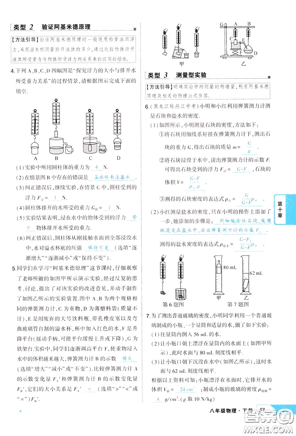 狀元成才路2020年?duì)钤獙?dǎo)練八年級(jí)下冊(cè)物理人教版參考答案