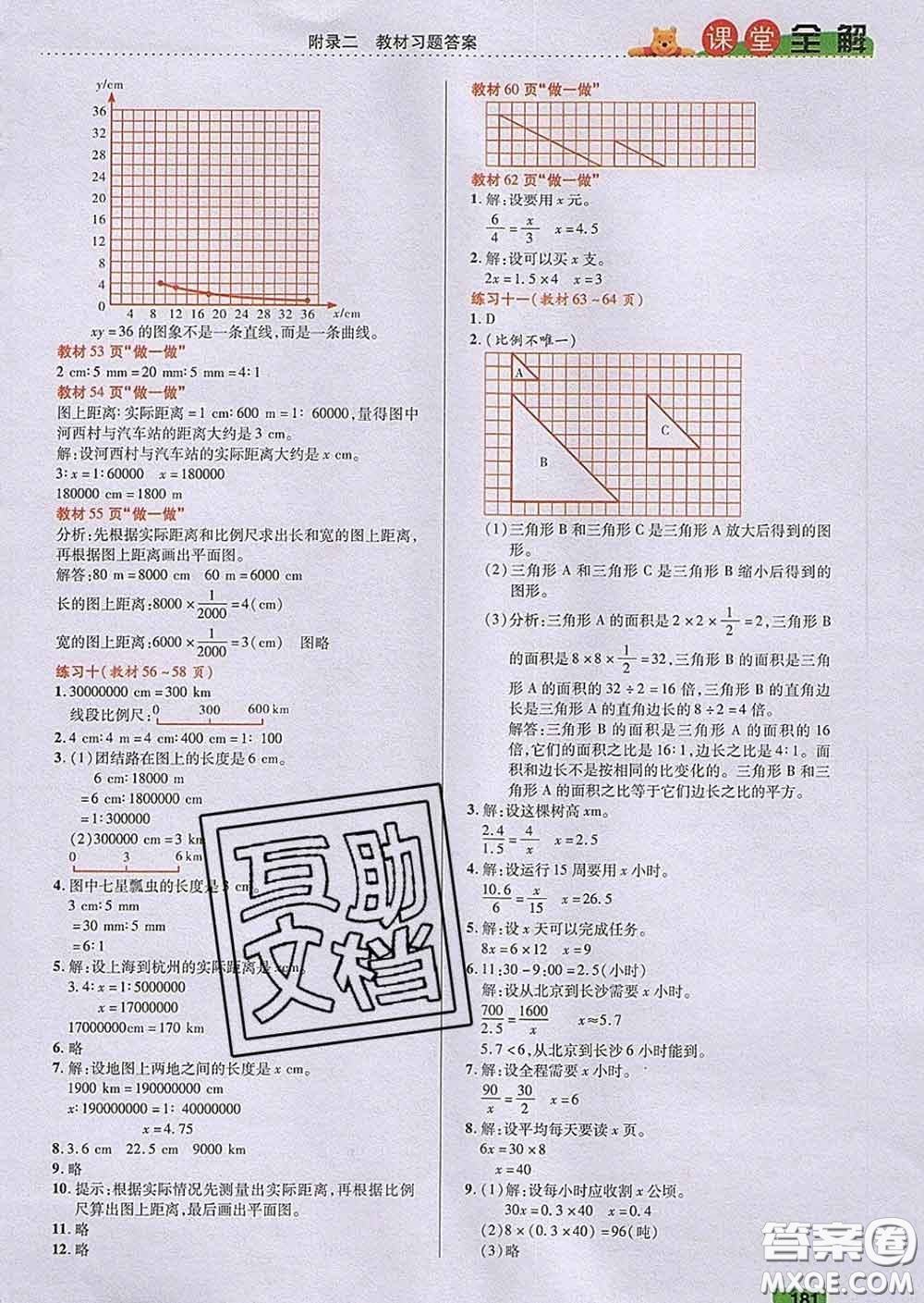 2020新版跳跳熊小學特級教師課堂全解六年級數(shù)學下冊人教版答案