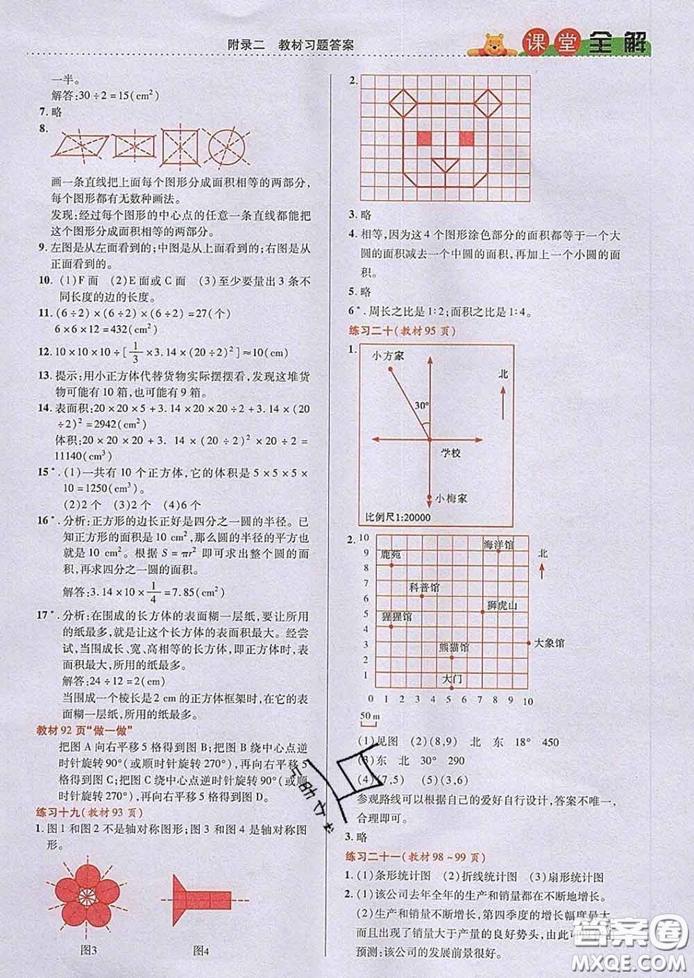 2020新版跳跳熊小學特級教師課堂全解六年級數(shù)學下冊人教版答案