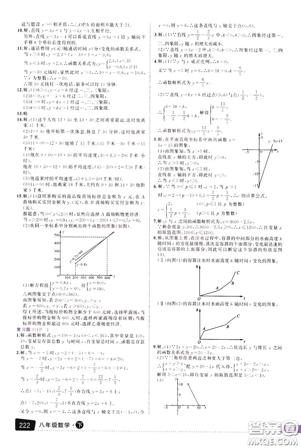 黃岡狀元成才路2020年?duì)钤笳n堂好學(xué)案八年級下冊數(shù)學(xué)人教版參考答案