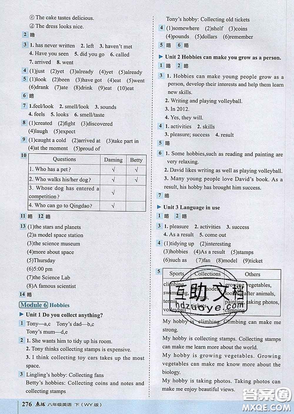 吉林教育出版社2020春特高級教師點(diǎn)撥八年級英語下冊外研版答案