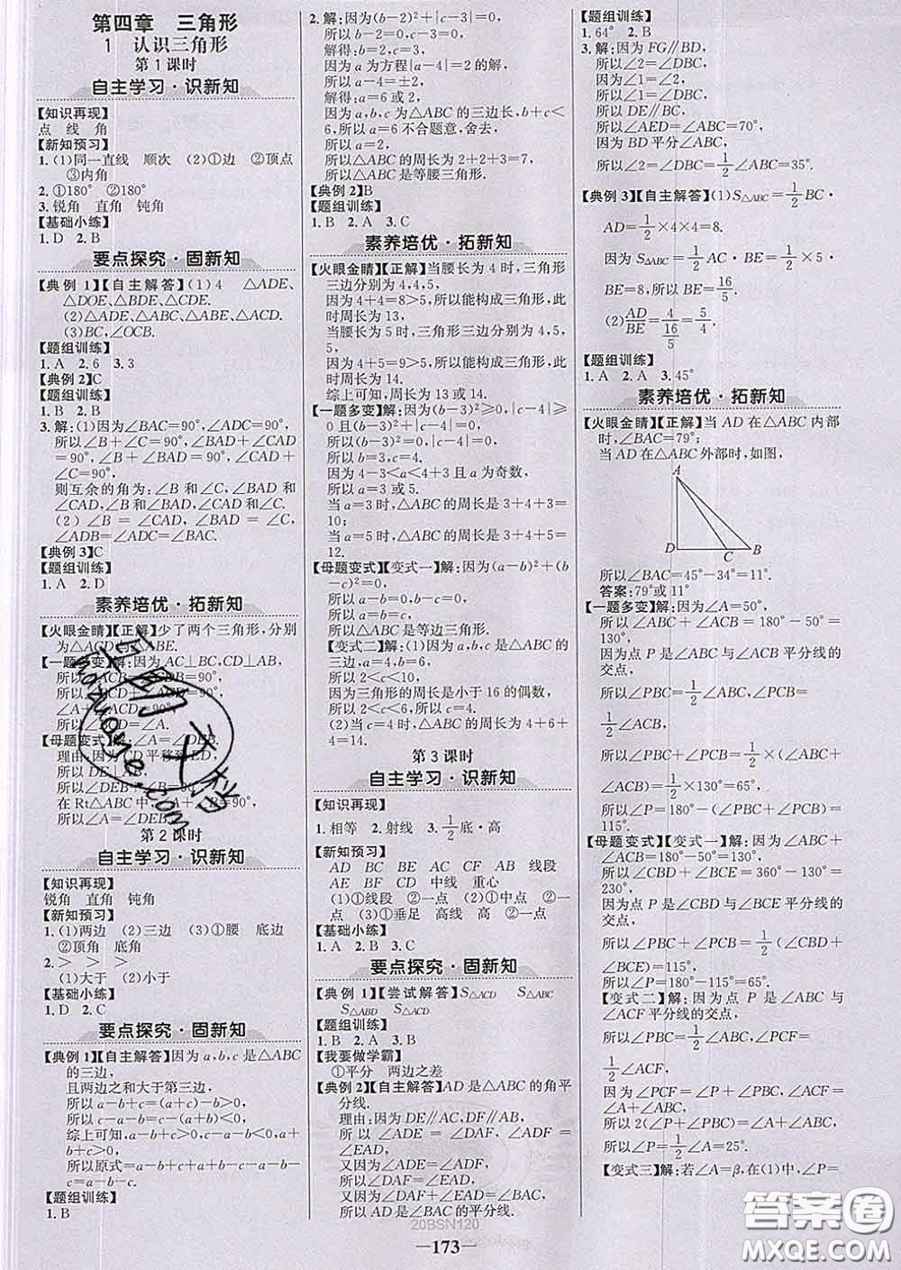 2020新版世紀(jì)金榜金榜學(xué)案七年級數(shù)學(xué)下冊北師版答案