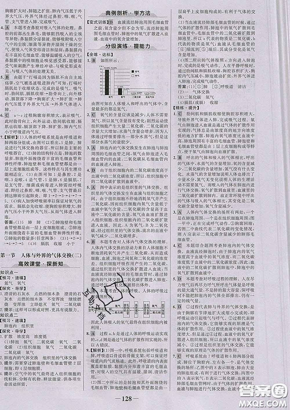 2020新版世紀金榜金榜學(xué)案七年級生物下冊濟南版答案