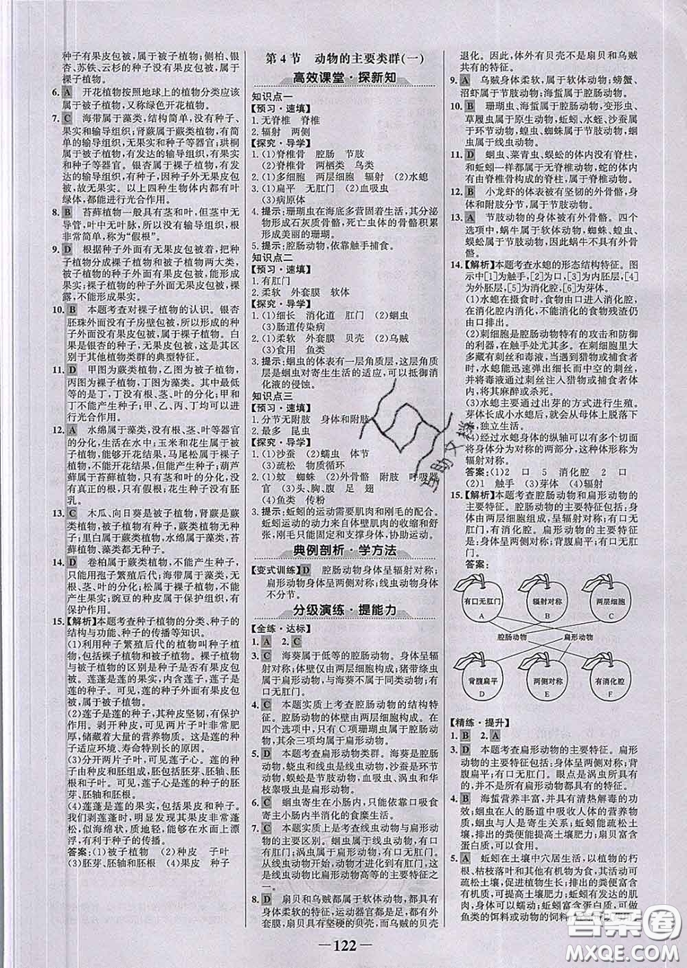 2020新版世紀(jì)金榜金榜學(xué)案八年級生物下冊北師版答案