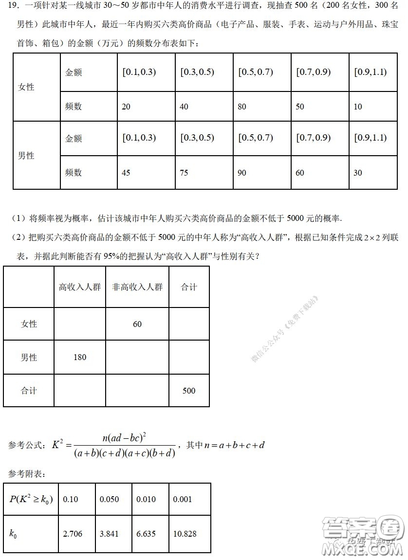 2020年全國高等學校統(tǒng)一招生考試武漢二月調考仿真模擬文科數(shù)學試題及答案