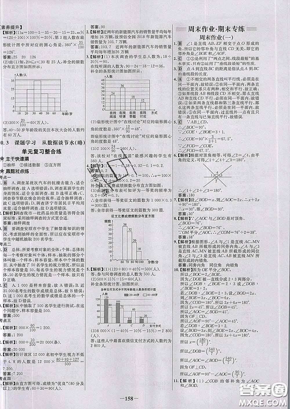 2020春世紀(jì)金榜百練百勝七年級數(shù)學(xué)下冊人教版答案