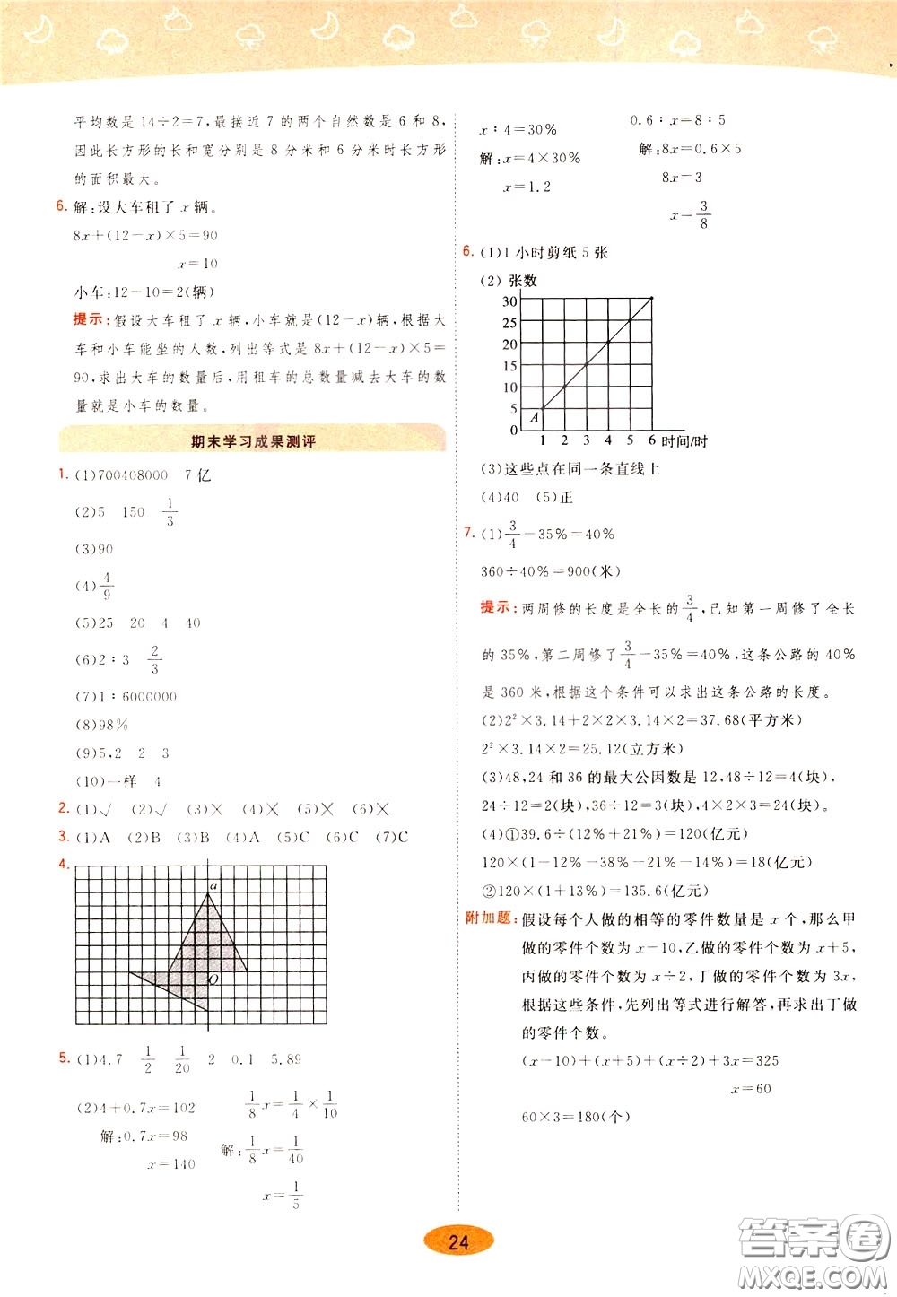 2020年黃岡同步練一日一練數(shù)學(xué)6年級下冊BS北師版參考答案