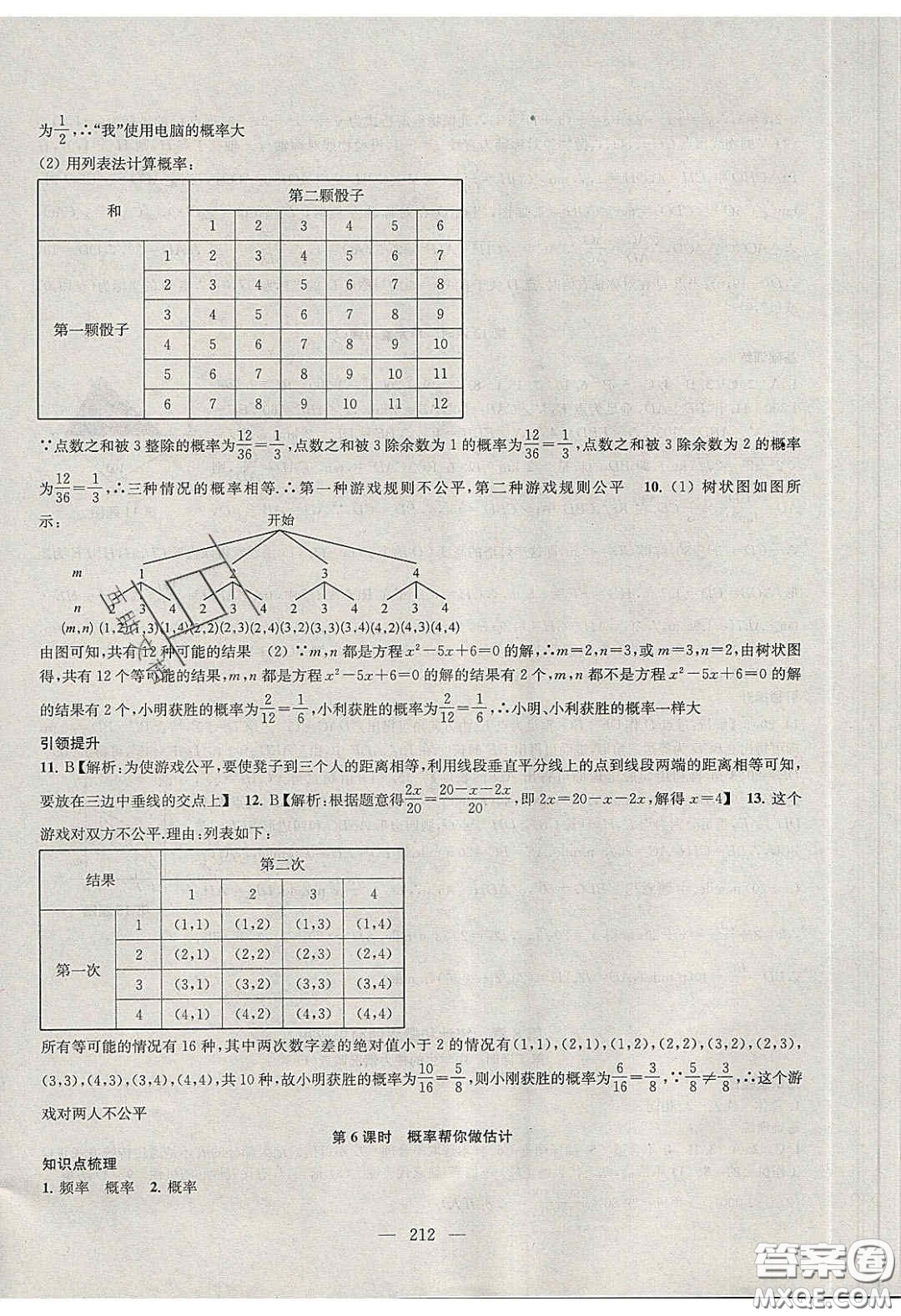 2020金鑰匙1加1課時作業(yè)加目標(biāo)檢測九年級數(shù)學(xué)下冊江蘇版答案