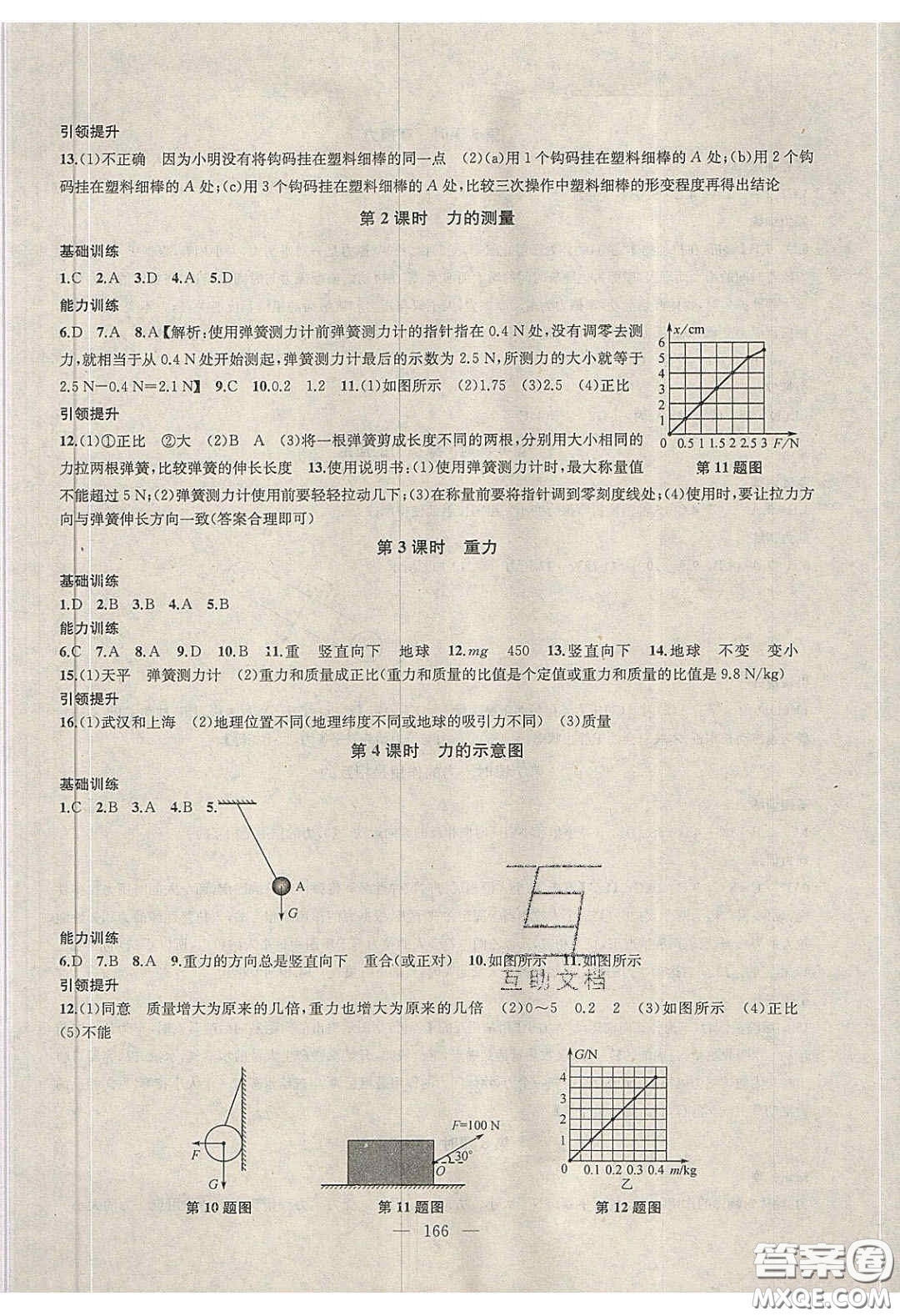 2020金鑰匙1加1課時作業(yè)加目標(biāo)檢測八年級物理下冊江蘇版答案