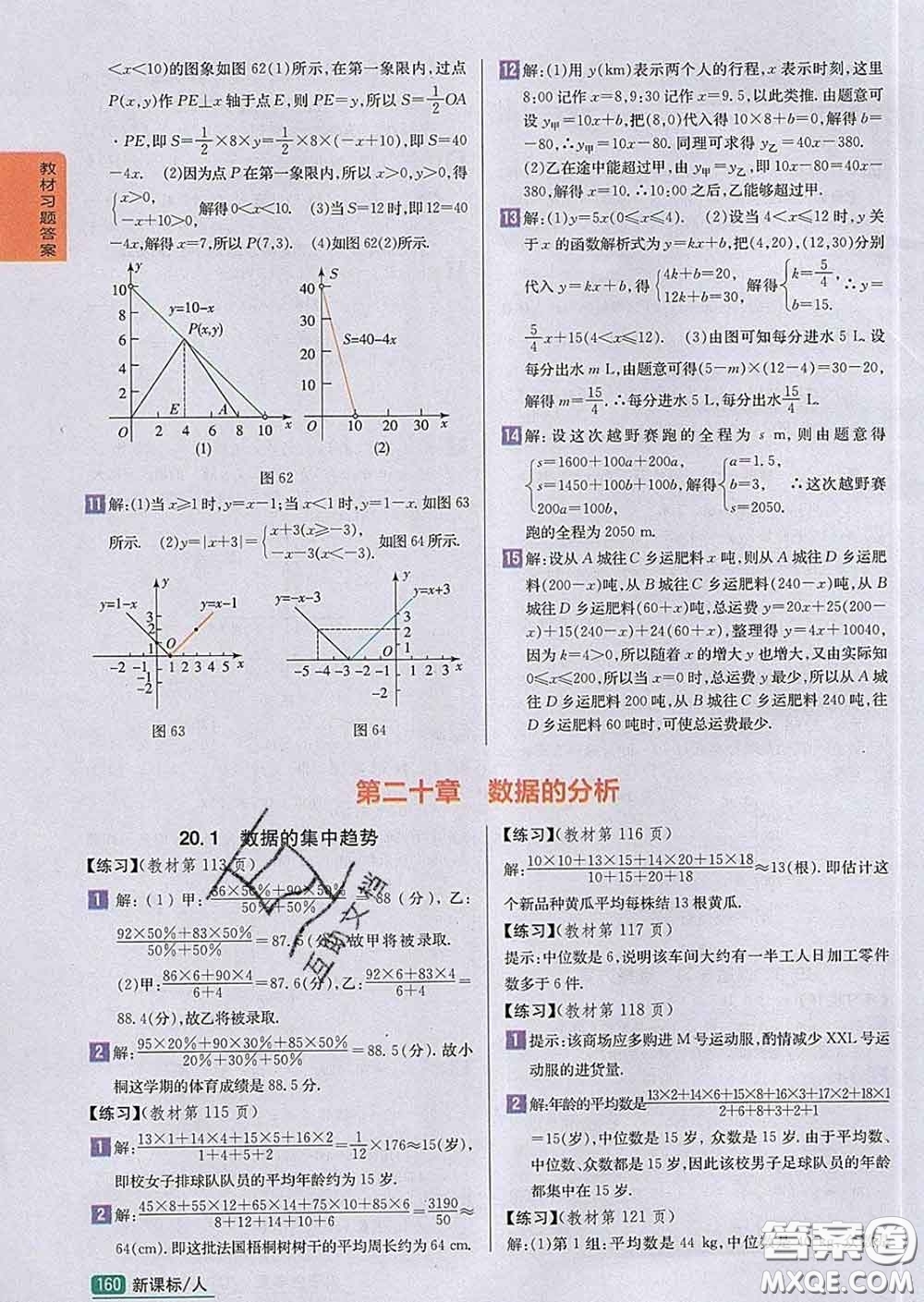 吉林人民出版社2020春尖子生學(xué)案八年級數(shù)學(xué)下冊人教版答案