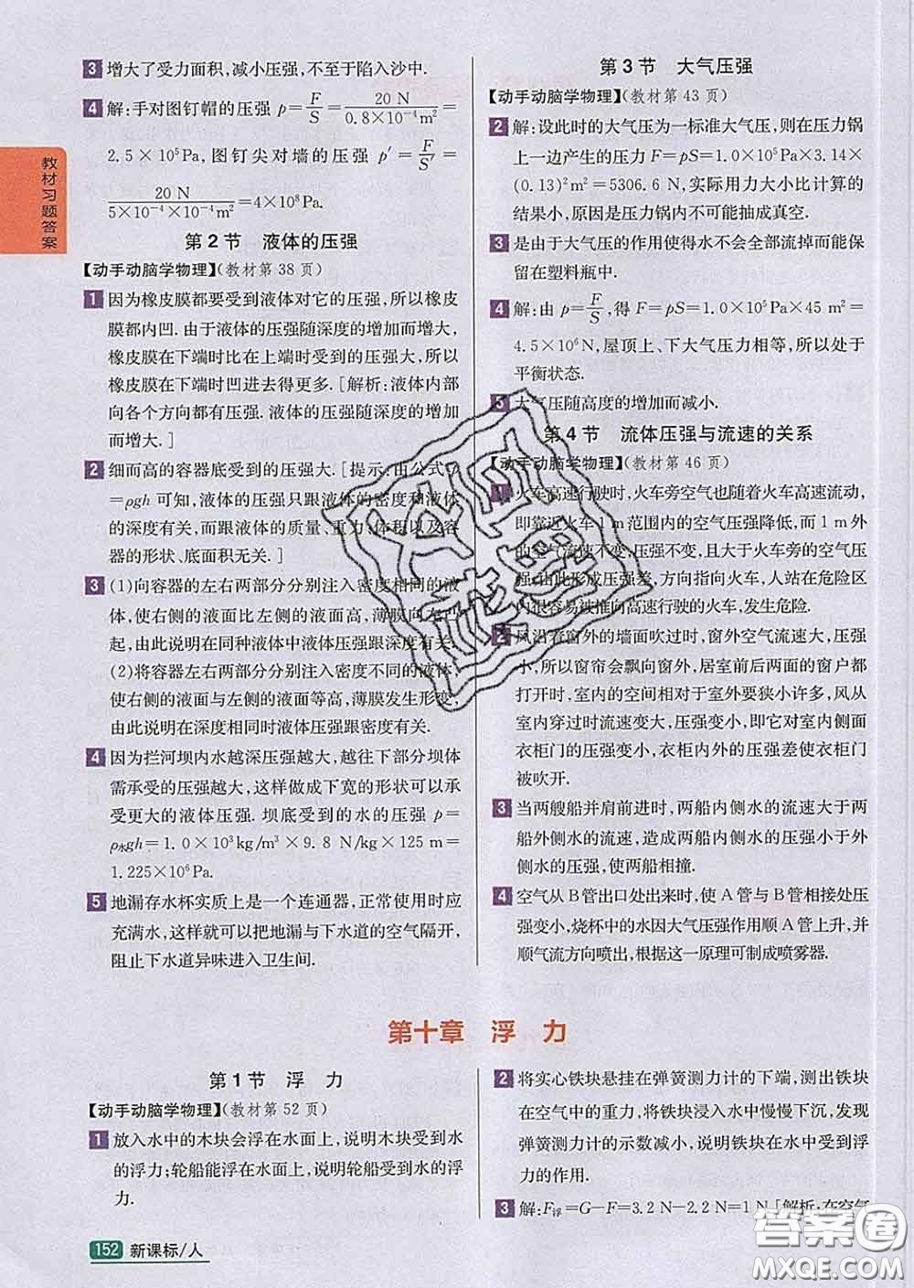 吉林人民出版社2020春尖子生學(xué)案八年級(jí)物理下冊(cè)人教版答案