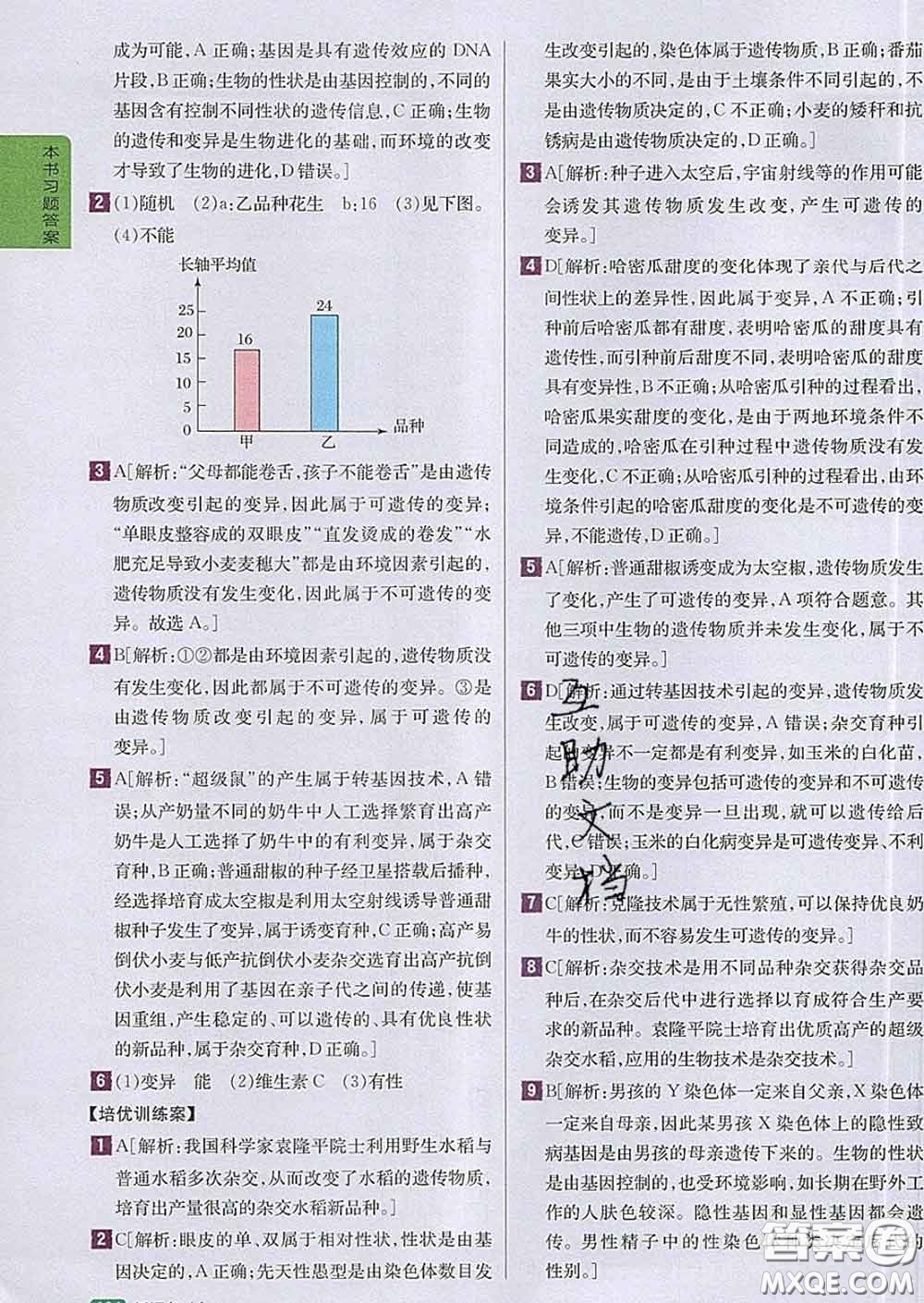 吉林人民出版社2020春尖子生學(xué)案八年級生物下冊人教版答案