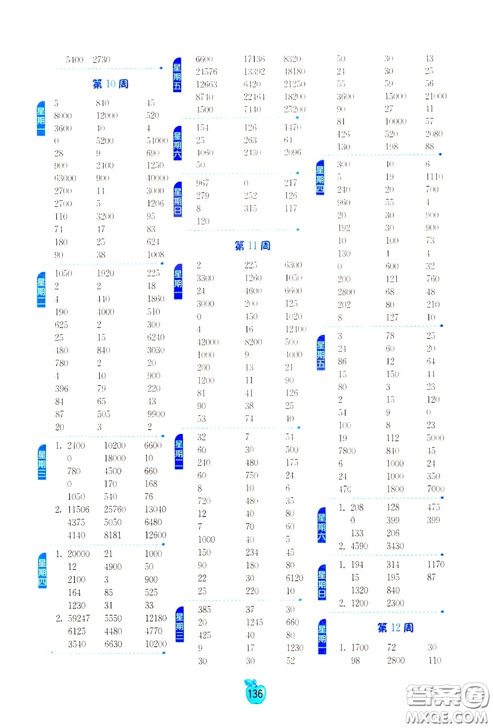 江蘇人民出版社2020年小學(xué)數(shù)學(xué)計(jì)算高手4年級(jí)下冊(cè)JSJY江蘇教育版參考答案