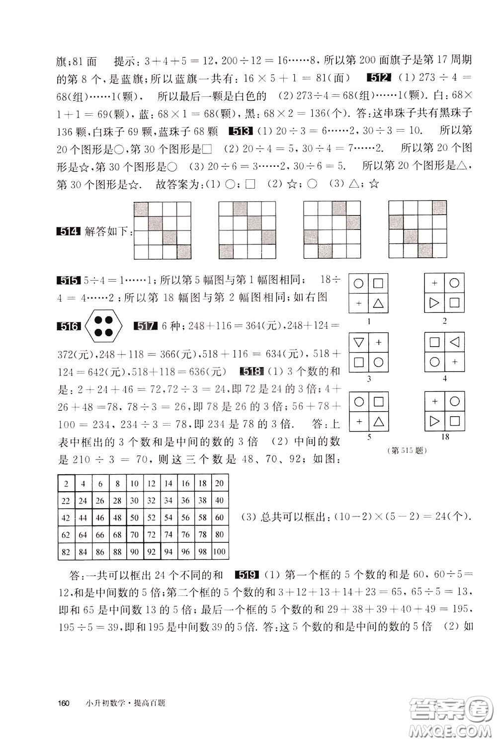 2020修訂版百題大過關(guān)小升初數(shù)學(xué)提高百題參考答案