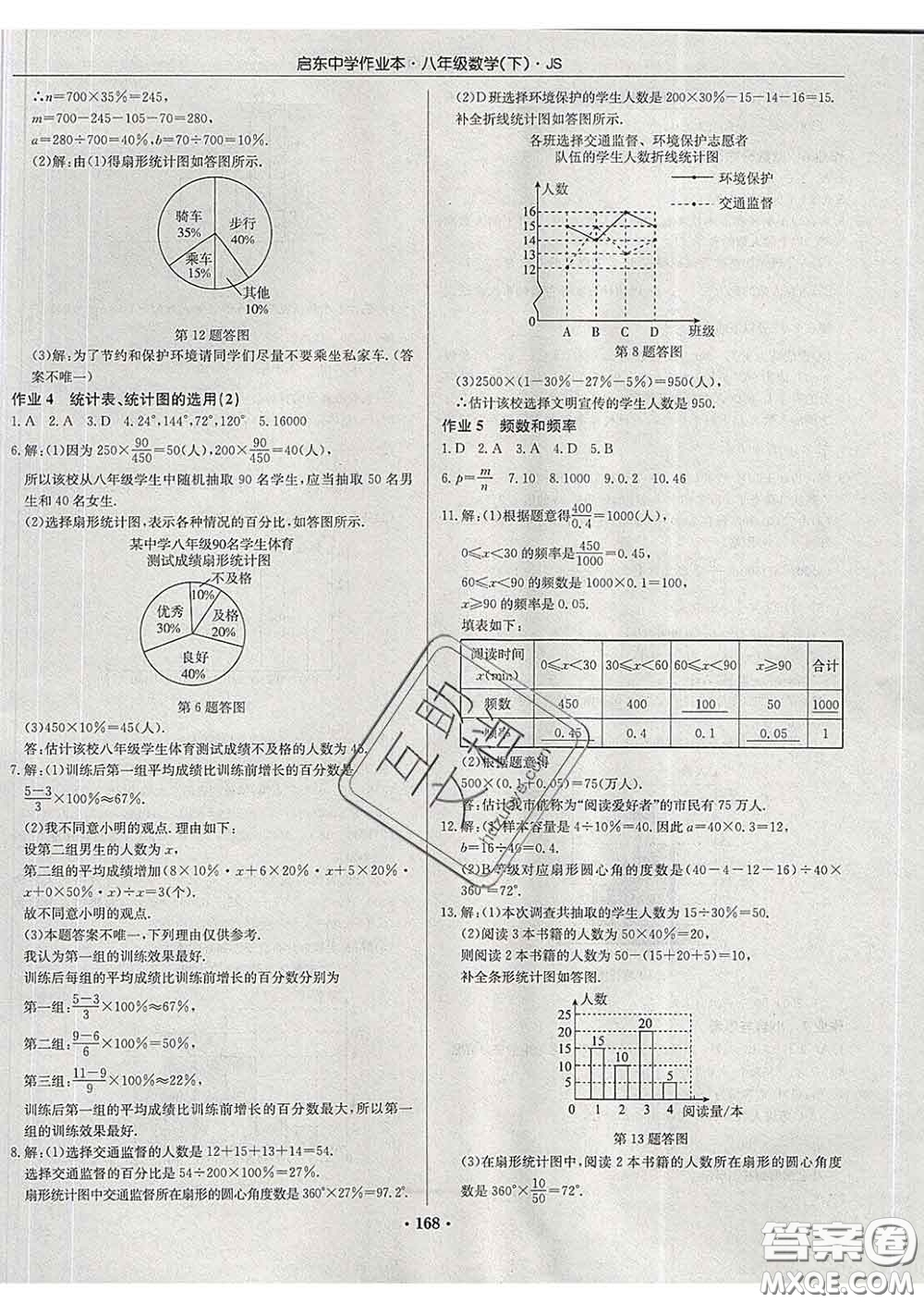 龍門書局2020新版啟東中學(xué)作業(yè)本八年級(jí)數(shù)學(xué)下冊(cè)江蘇版答案