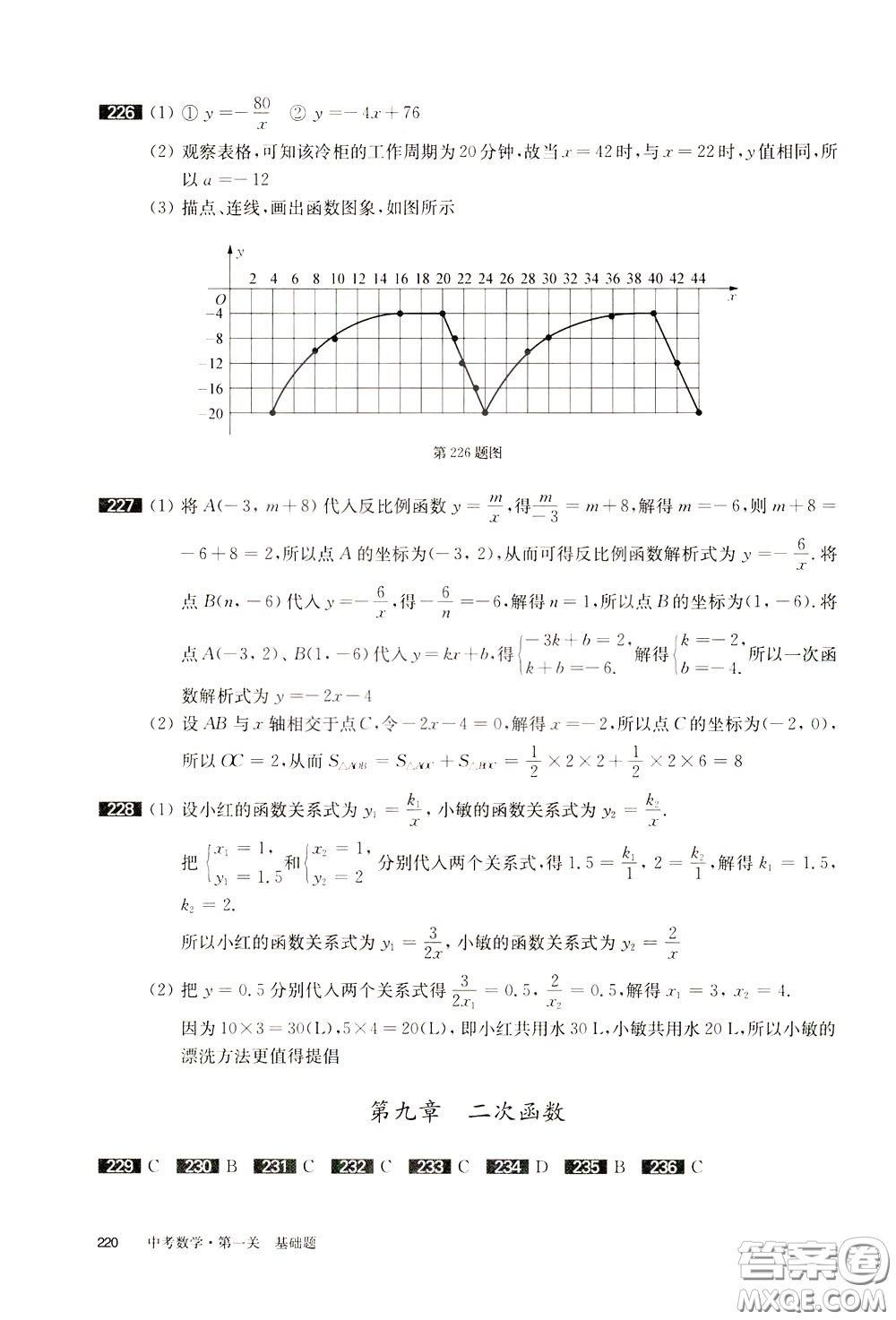 2020修訂版百題大過關(guān)中考數(shù)學(xué)第一關(guān)基礎(chǔ)題參考答案