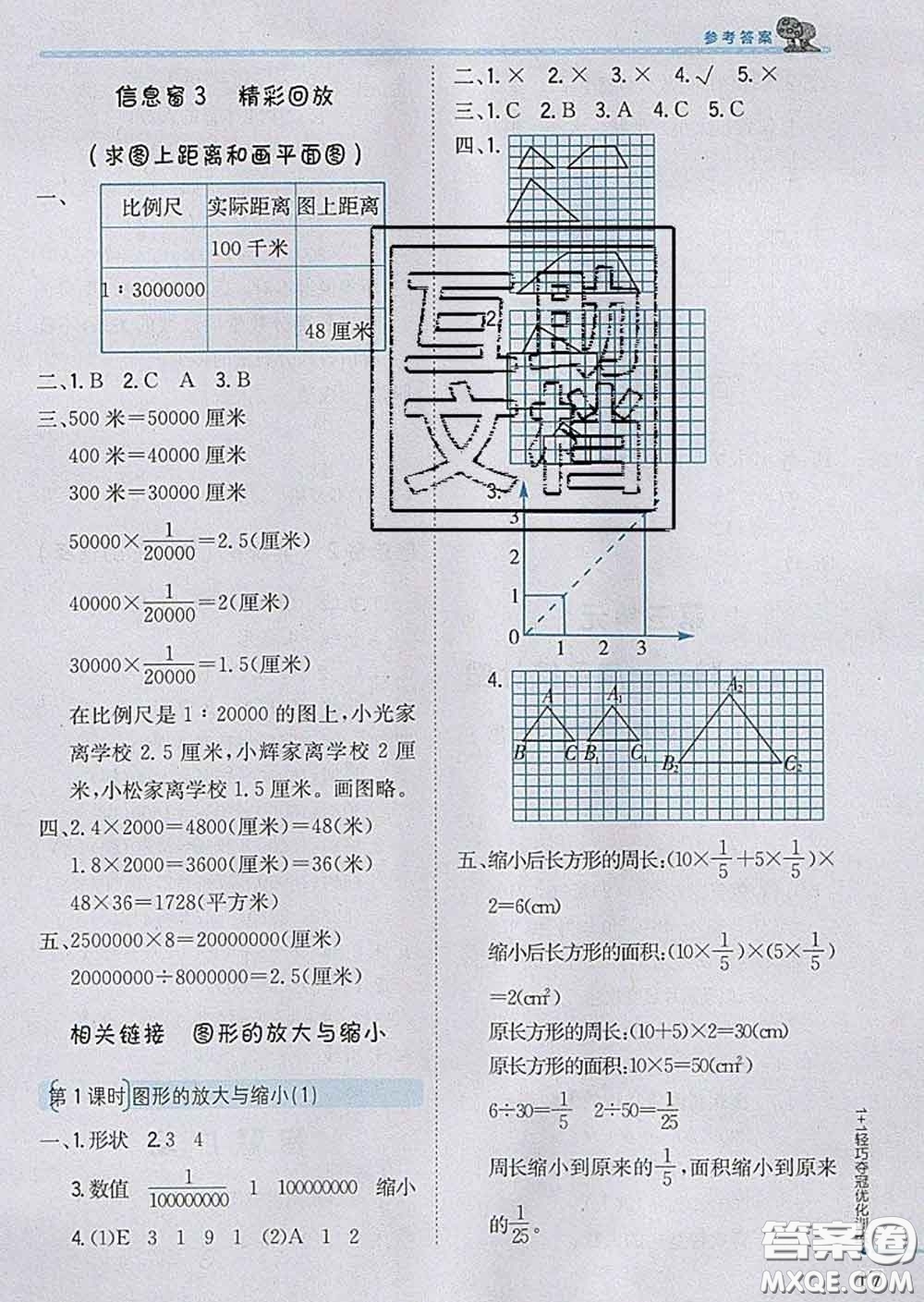 2020新版1加1輕巧奪冠優(yōu)化訓(xùn)練六年級(jí)數(shù)學(xué)下冊(cè)青島版答案