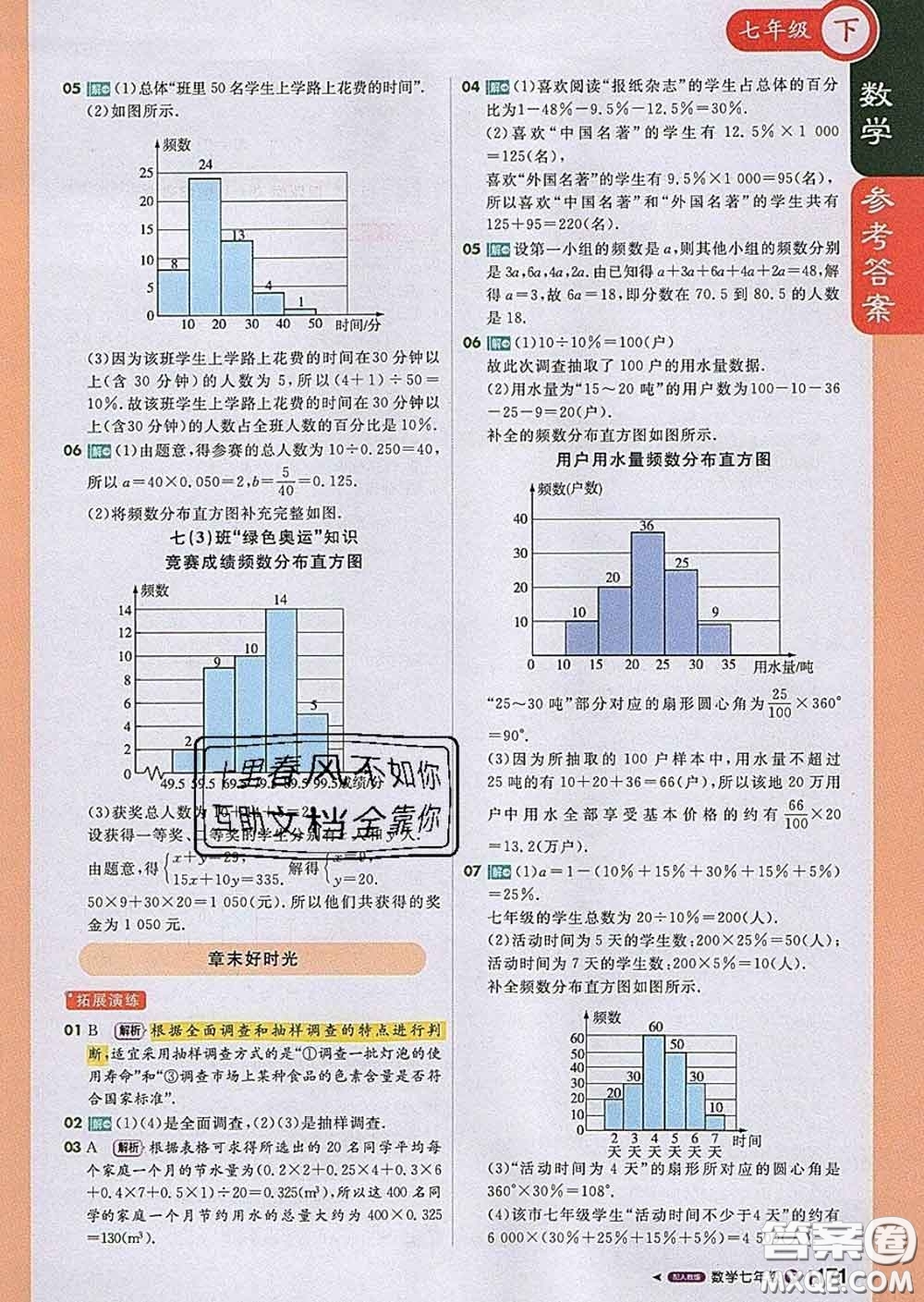 1加1輕巧奪冠課堂直播2020新版七年級數學下冊人教版答案