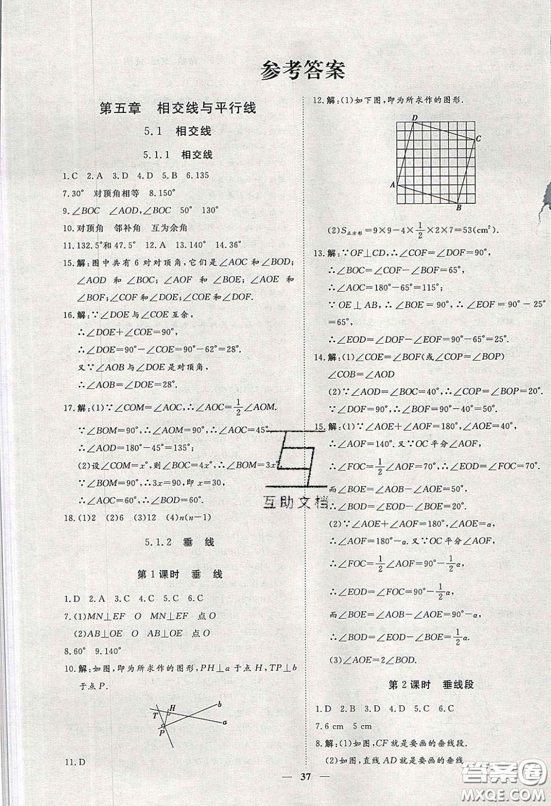 2020年習(xí)題e百課時(shí)訓(xùn)練七年級(jí)數(shù)學(xué)下冊(cè)人教版答案