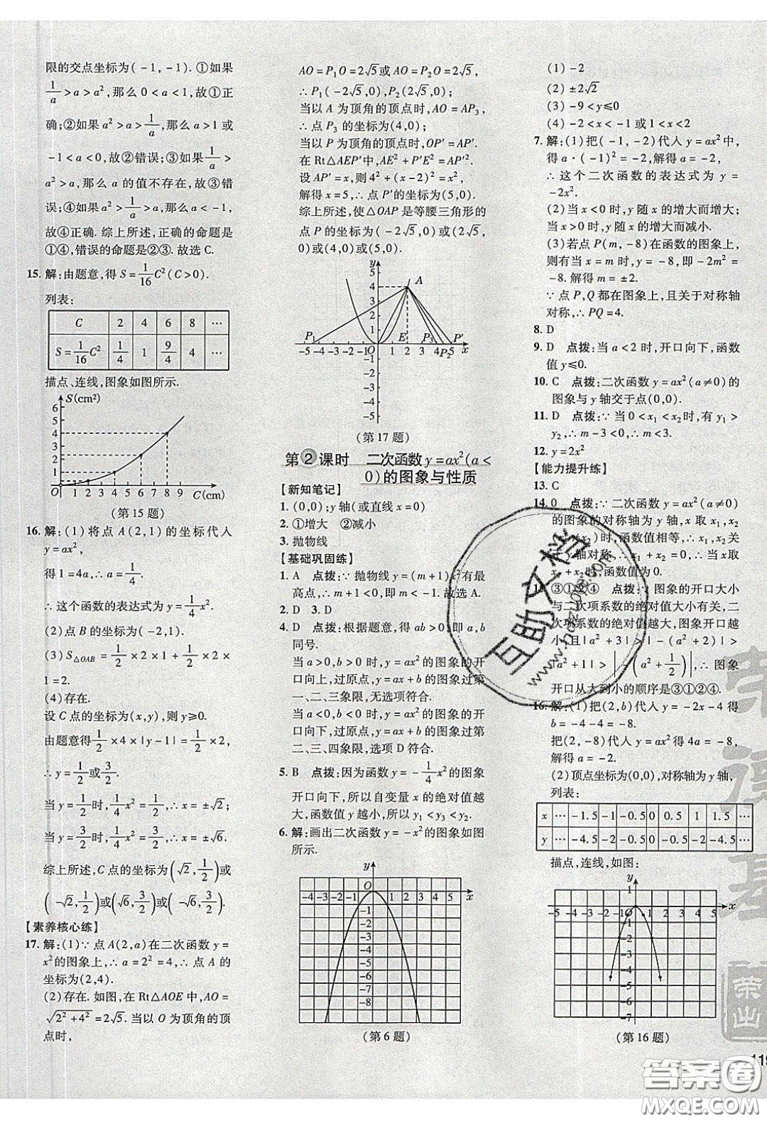 2020榮德基點撥訓(xùn)練九年級數(shù)學(xué)下冊湘教版答案