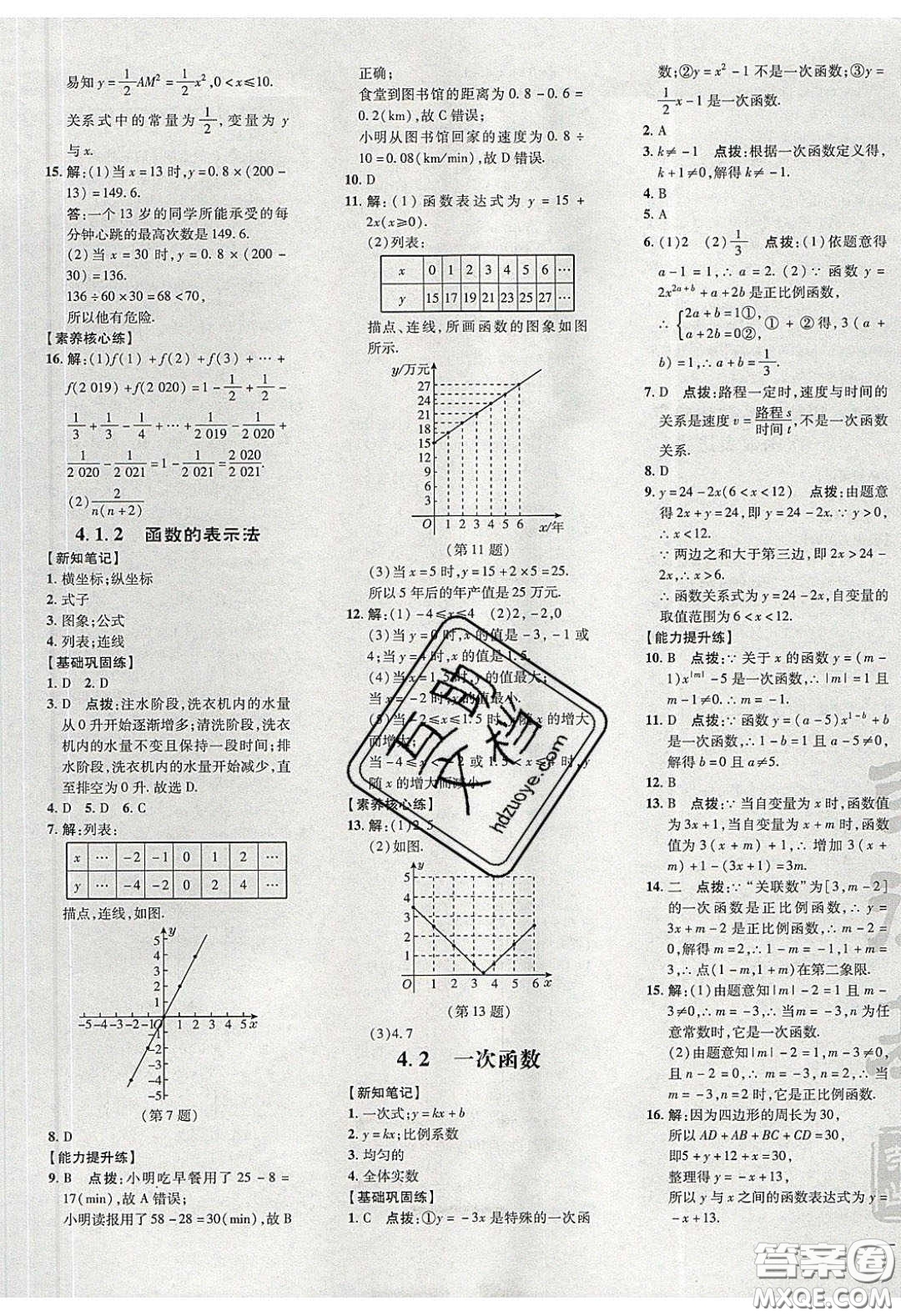 2020榮德基點(diǎn)撥訓(xùn)練八年級數(shù)學(xué)下冊湘教版答案