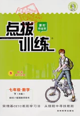 2020榮德基點(diǎn)撥訓(xùn)練七年級數(shù)學(xué)下冊北師大版答案