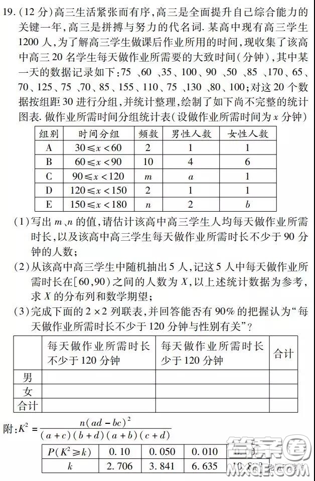 金學(xué)導(dǎo)航2020屆高三模擬卷理科數(shù)學(xué)試題及答案