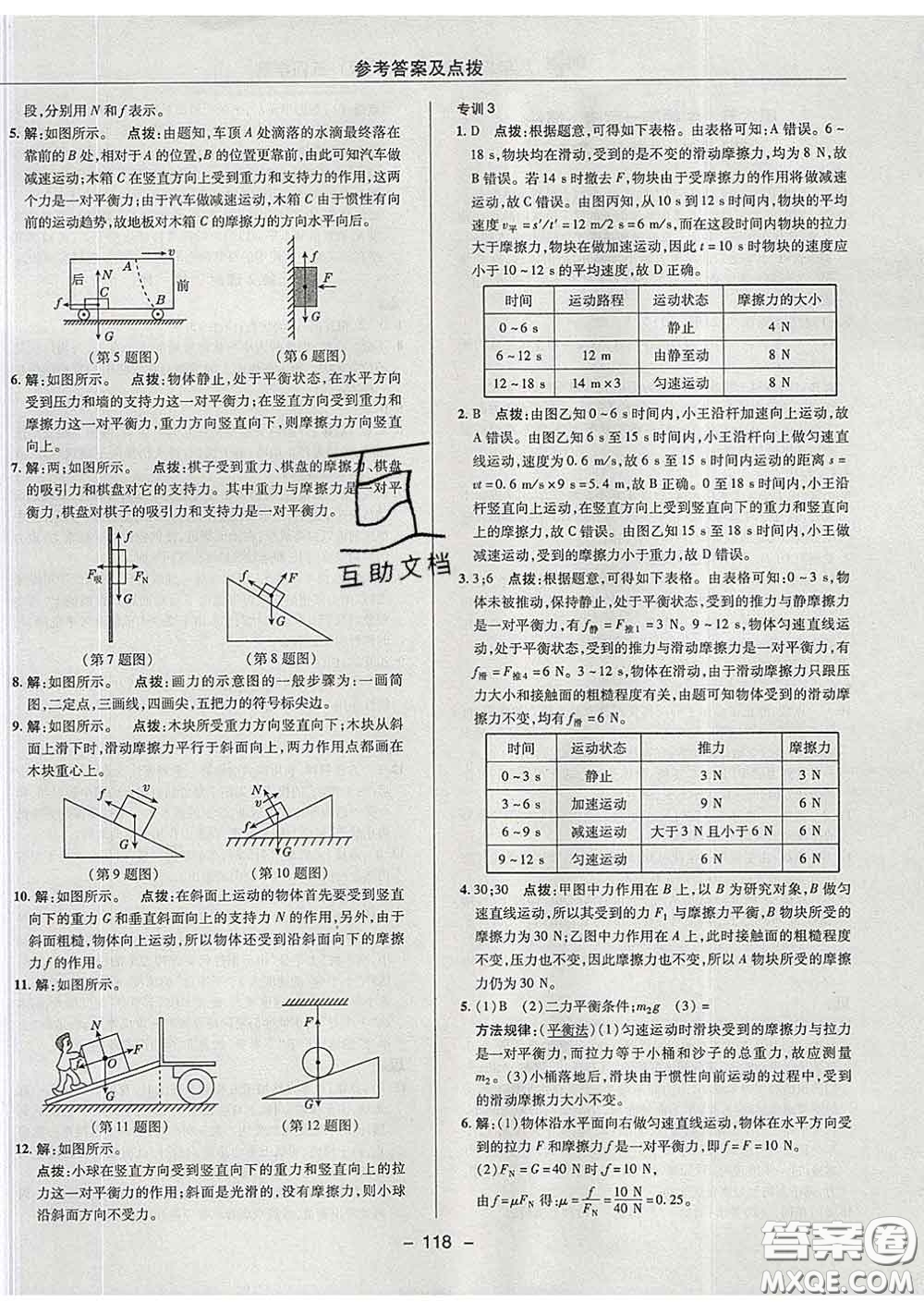 2020春綜合應(yīng)用創(chuàng)新題典中點(diǎn)八年級物理下冊魯科版五四制答案