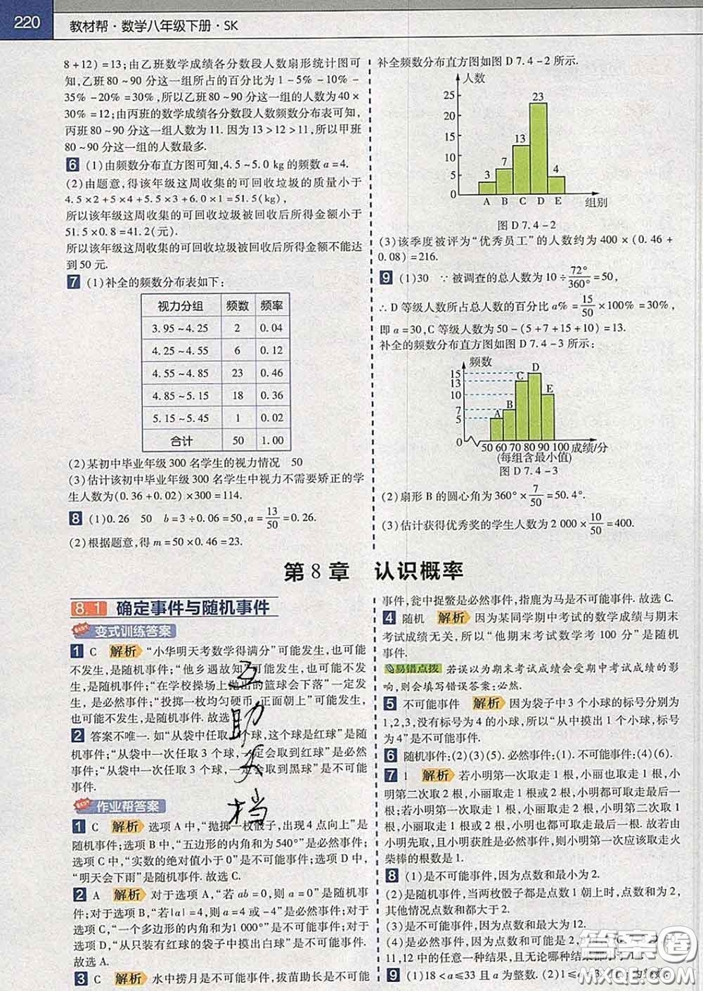 2020新版天星教育教材幫初中數(shù)學(xué)八年級(jí)下冊(cè)蘇科版答案