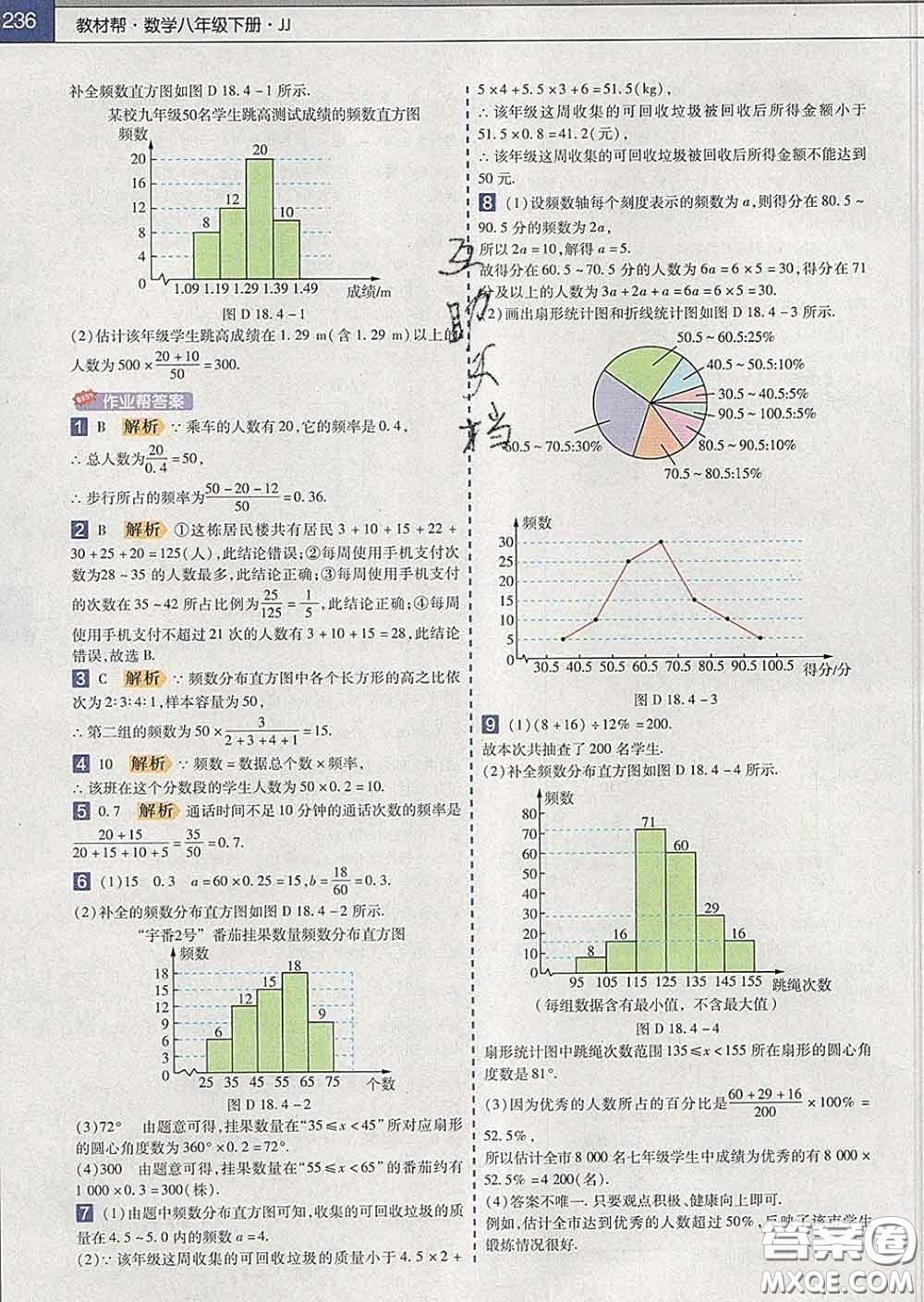 2020新版天星教育教材幫初中數(shù)學(xué)八年級(jí)下冊(cè)冀教版答案