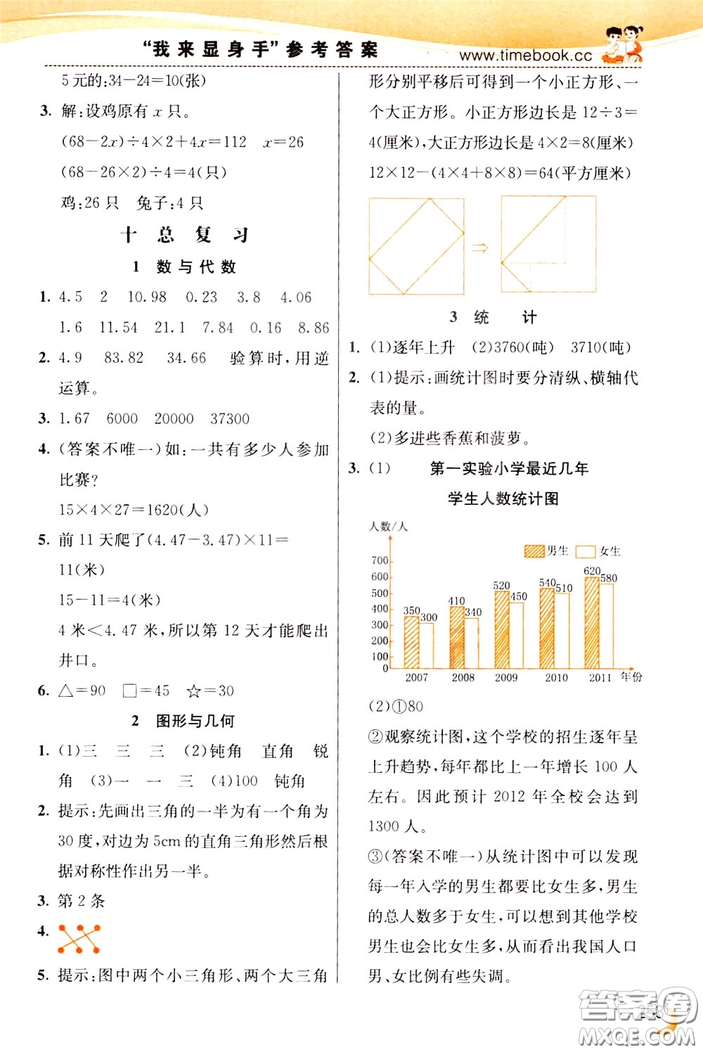 2020年小學創(chuàng)新一點通數學四年級下冊人教版參考答案