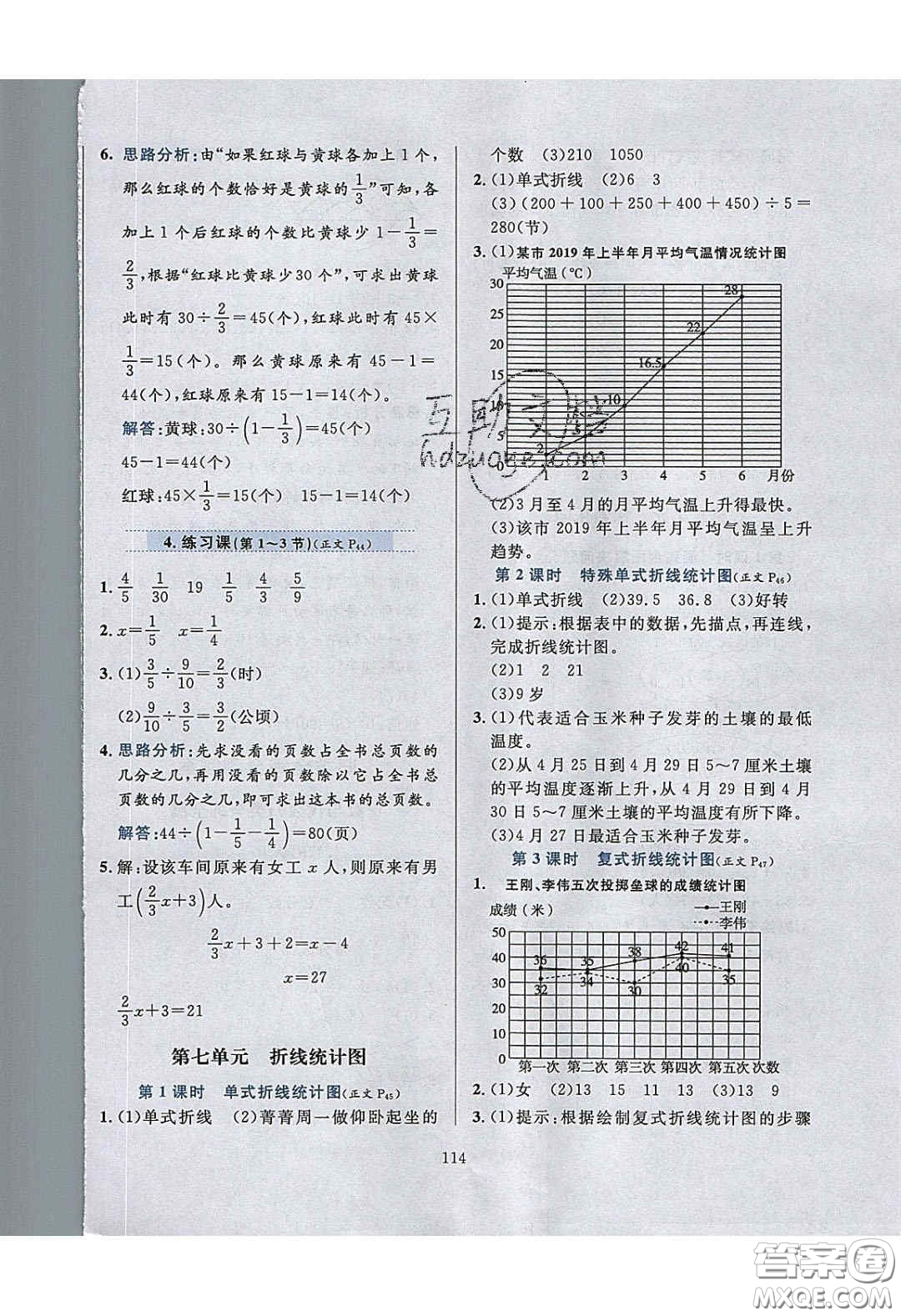 2020年小學教材全練五年級數(shù)學下冊冀教版答案