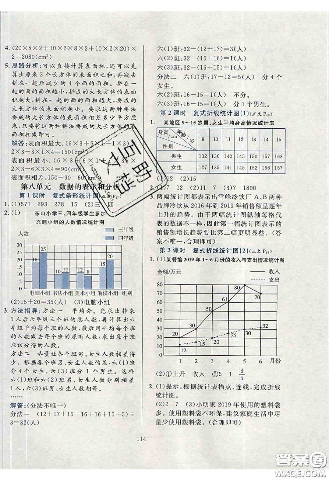 2020年小學教材全練五年級數(shù)學下冊北師大版答案