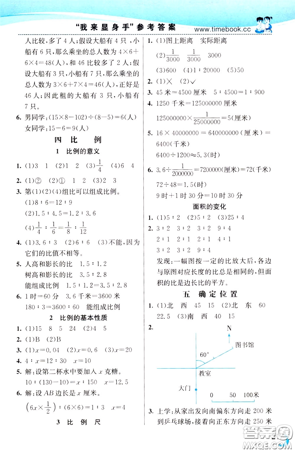 2020年小學(xué)創(chuàng)新一點(diǎn)通數(shù)學(xué)六年級(jí)下冊(cè)蘇教版參考答案