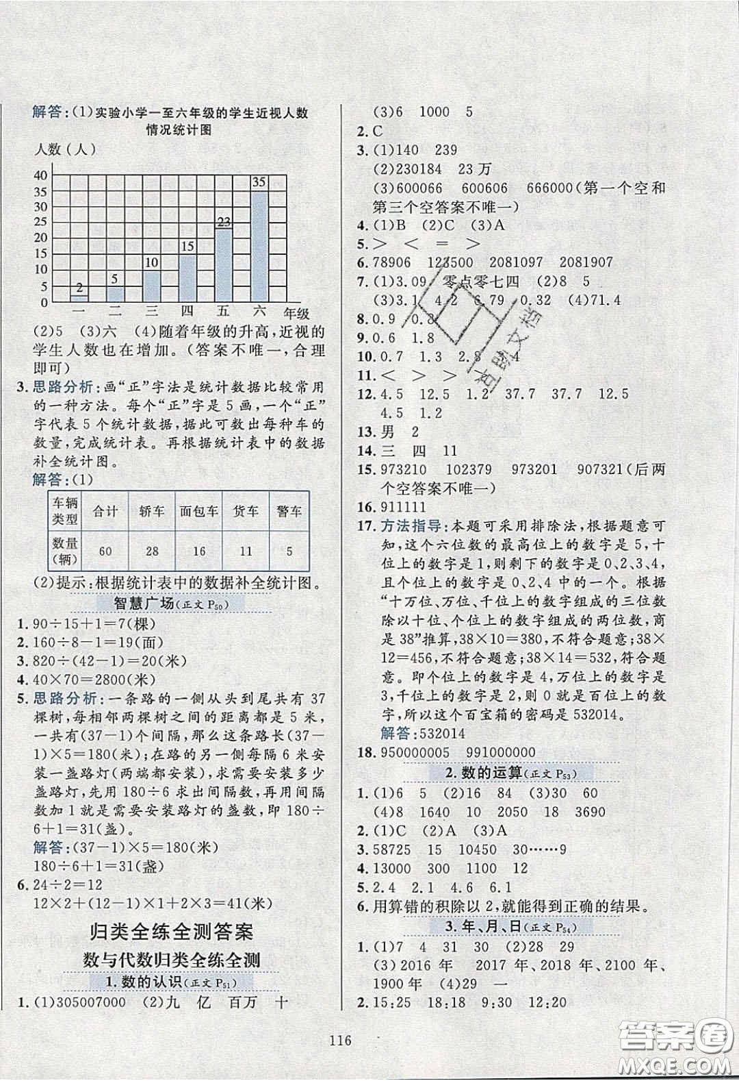 2020年小學(xué)教材全練三年級(jí)數(shù)學(xué)下冊(cè)青島版五四制答案