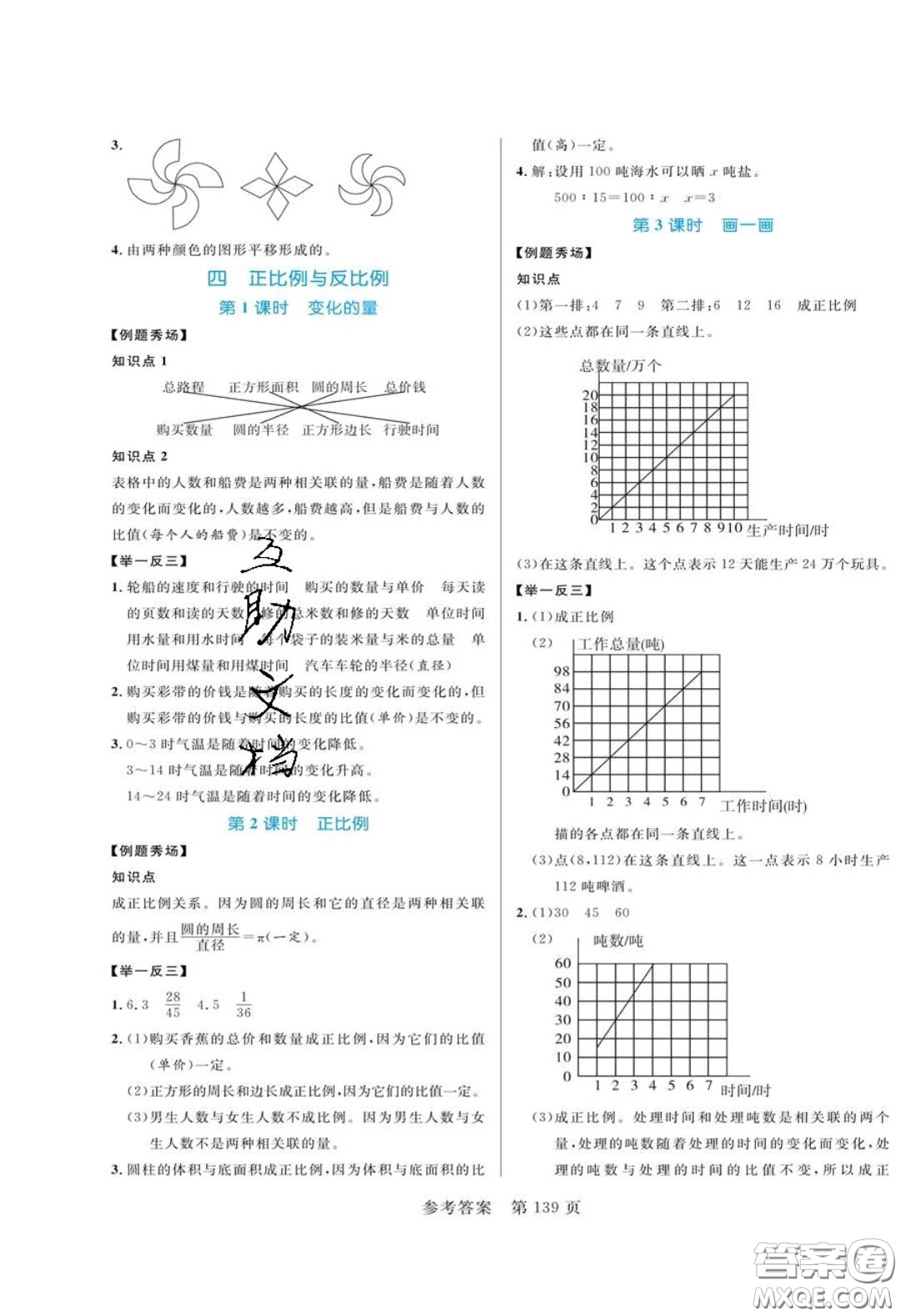 2020年黃岡名師天天練六年級數學下冊北師大版答案