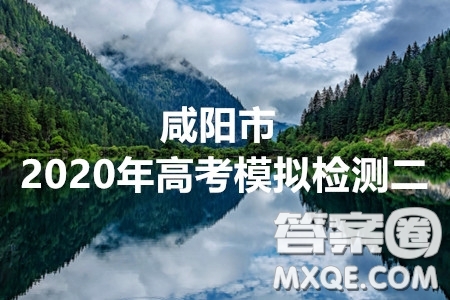 咸陽市2020年高考模擬檢測二文科數(shù)學(xué)試題及答案