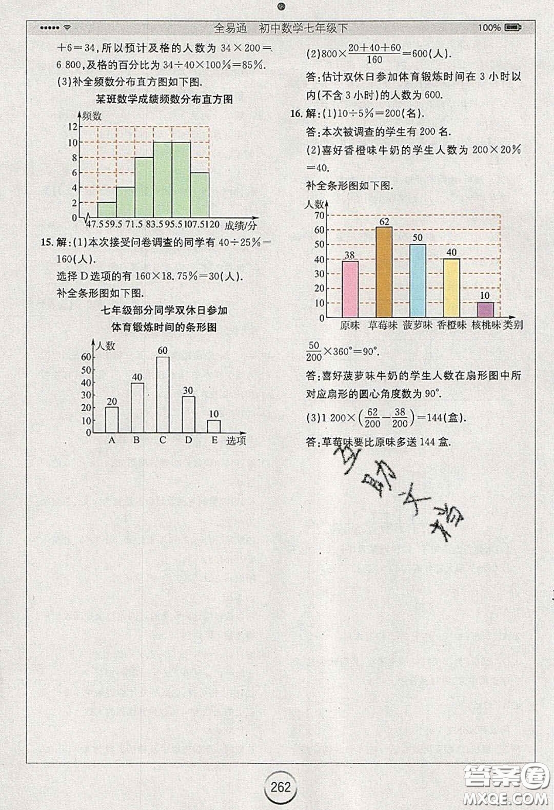 2020年全易通初中數(shù)學七年級下冊人教版答案