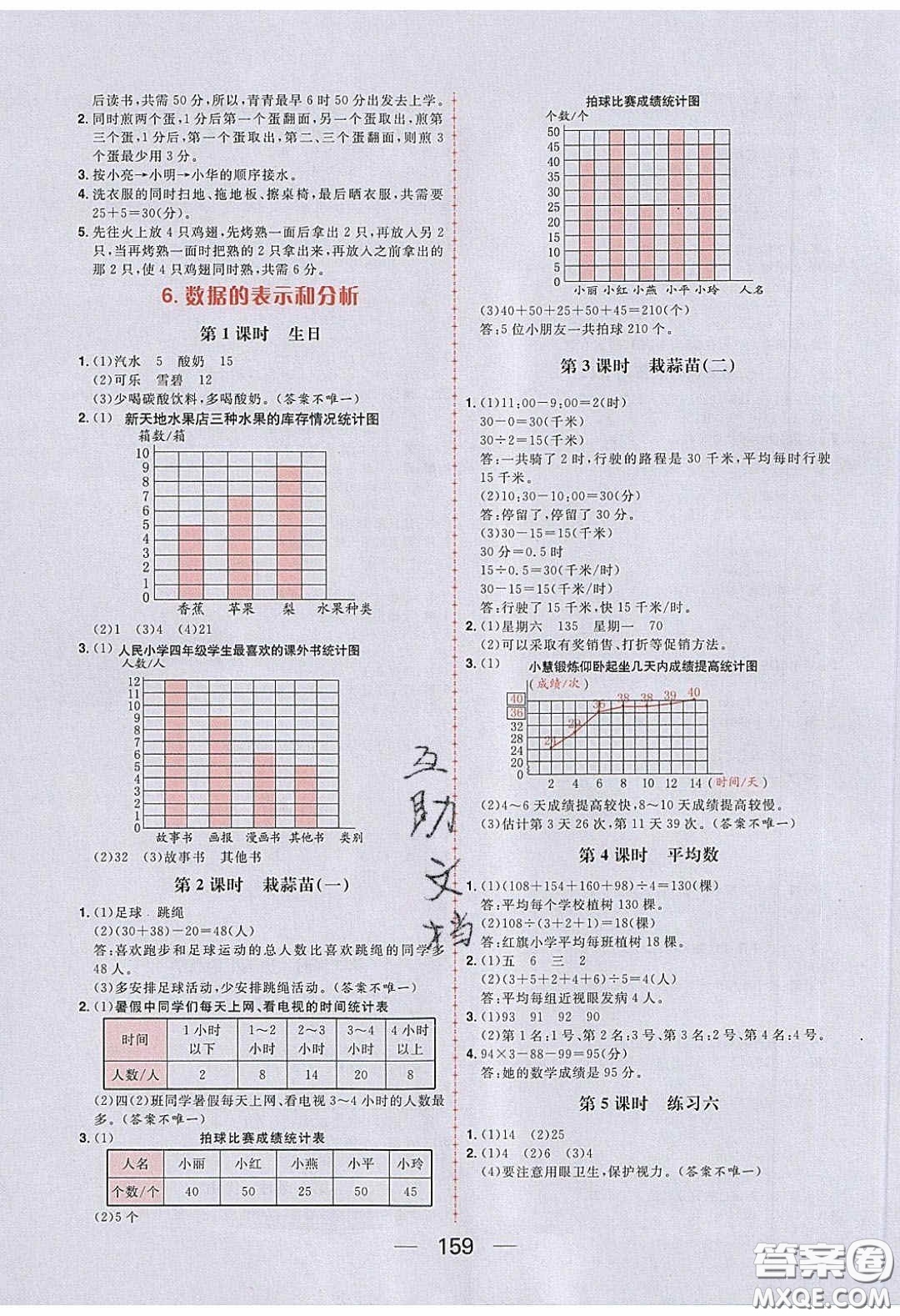 2020年核心素養(yǎng)天天練四年級(jí)數(shù)學(xué)下冊(cè)北師大版答案