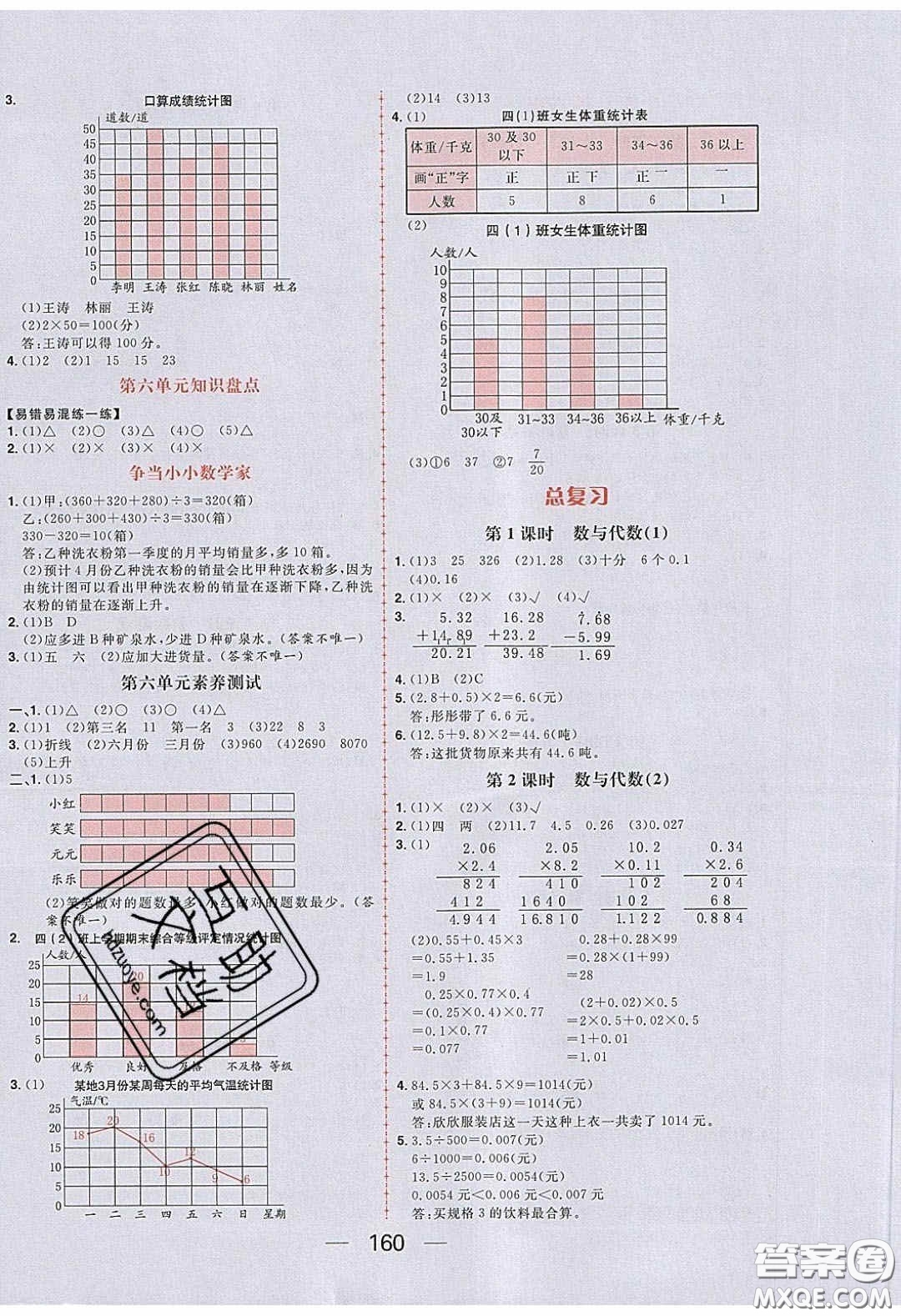 2020年核心素養(yǎng)天天練四年級(jí)數(shù)學(xué)下冊(cè)北師大版答案