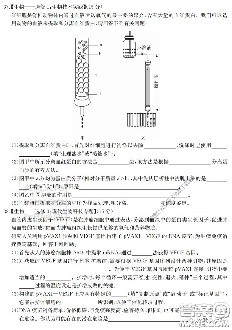 炎德英才大聯(lián)考雅禮中學2020屆高三月考試卷七理科綜合試題及答案