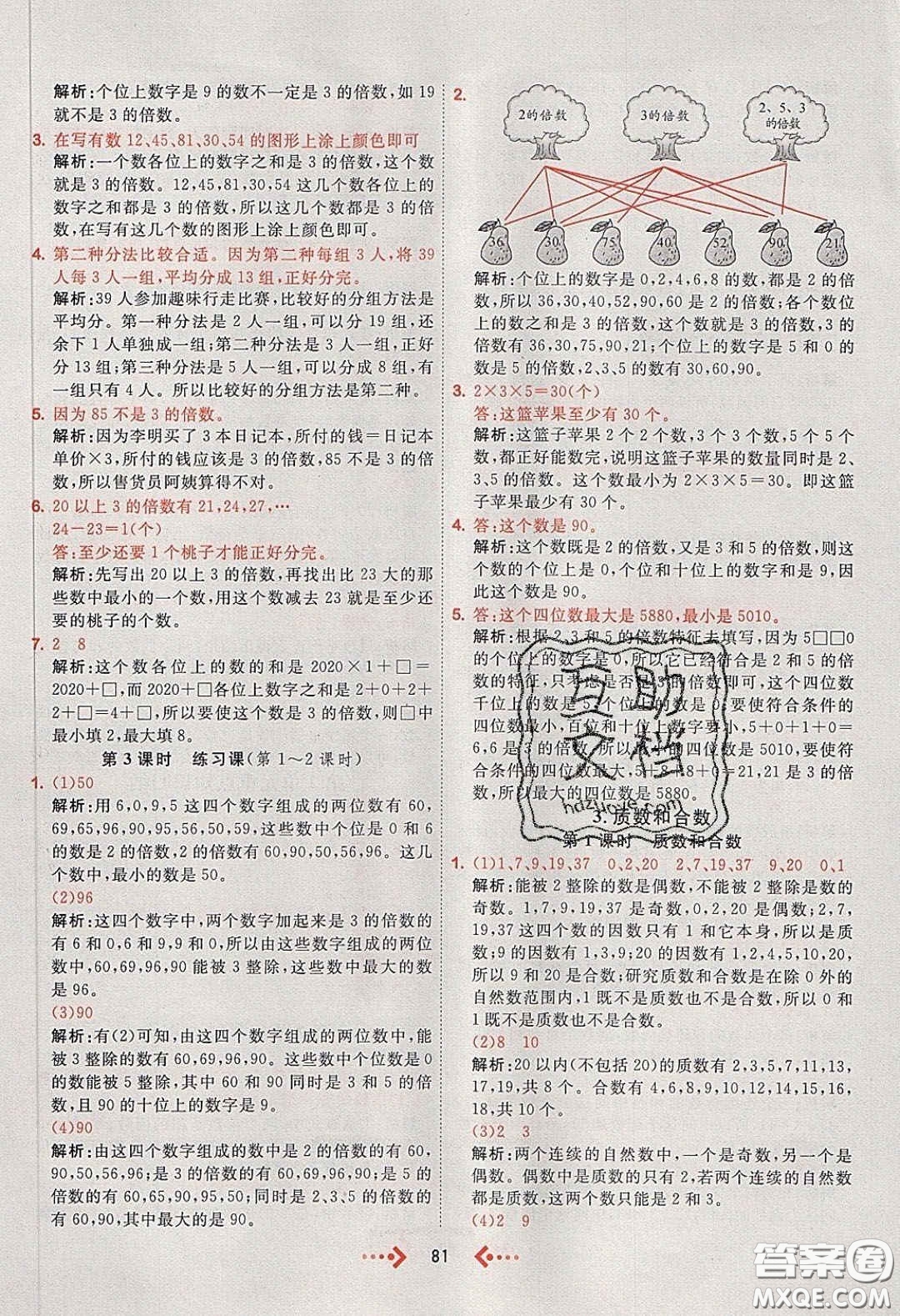 2020春快樂小博士鞏固與提高五年級(jí)數(shù)學(xué)下冊(cè)人教版答案