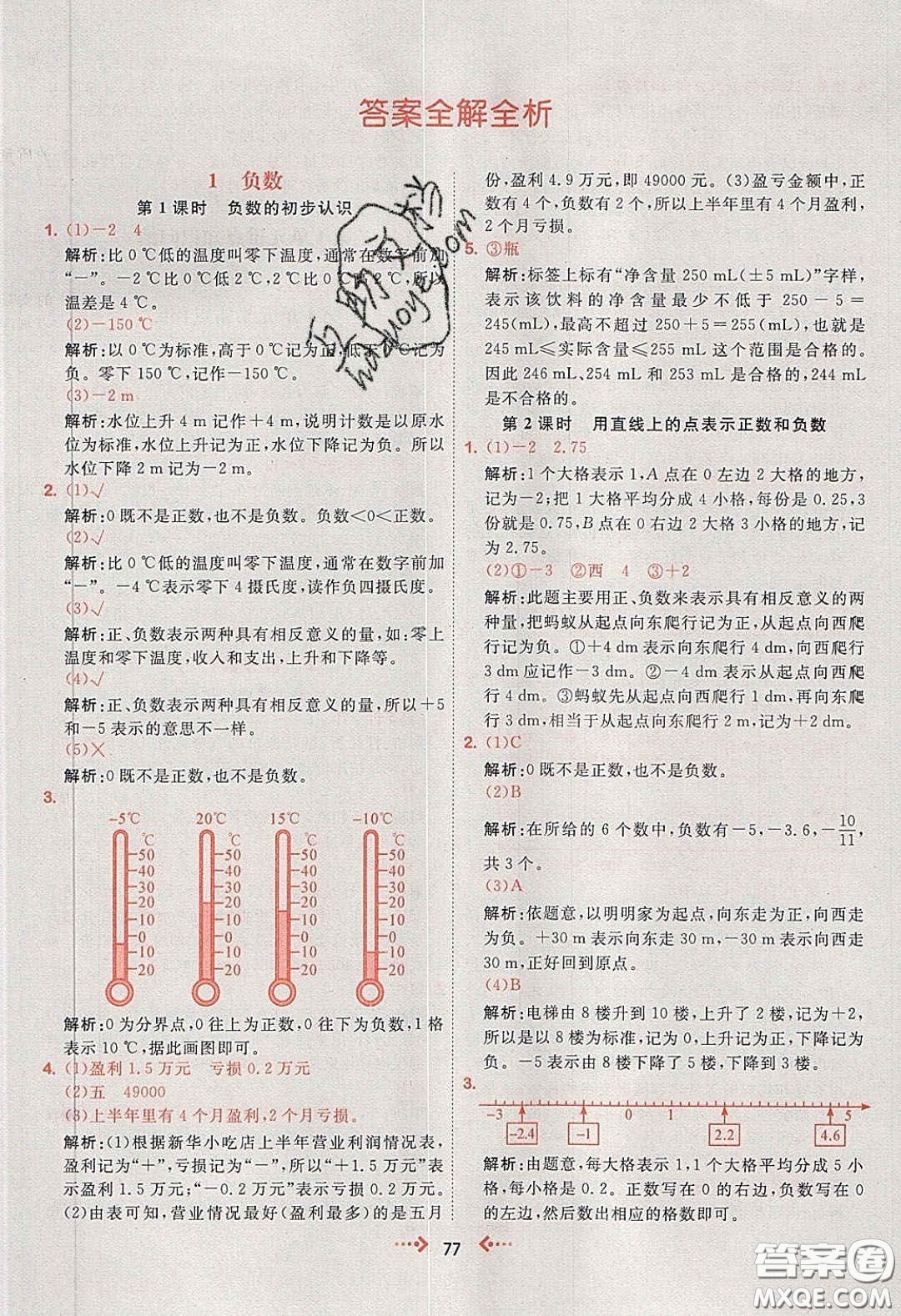 2020春快樂小博士鞏固與提高六年級數(shù)學(xué)下冊人教版答案