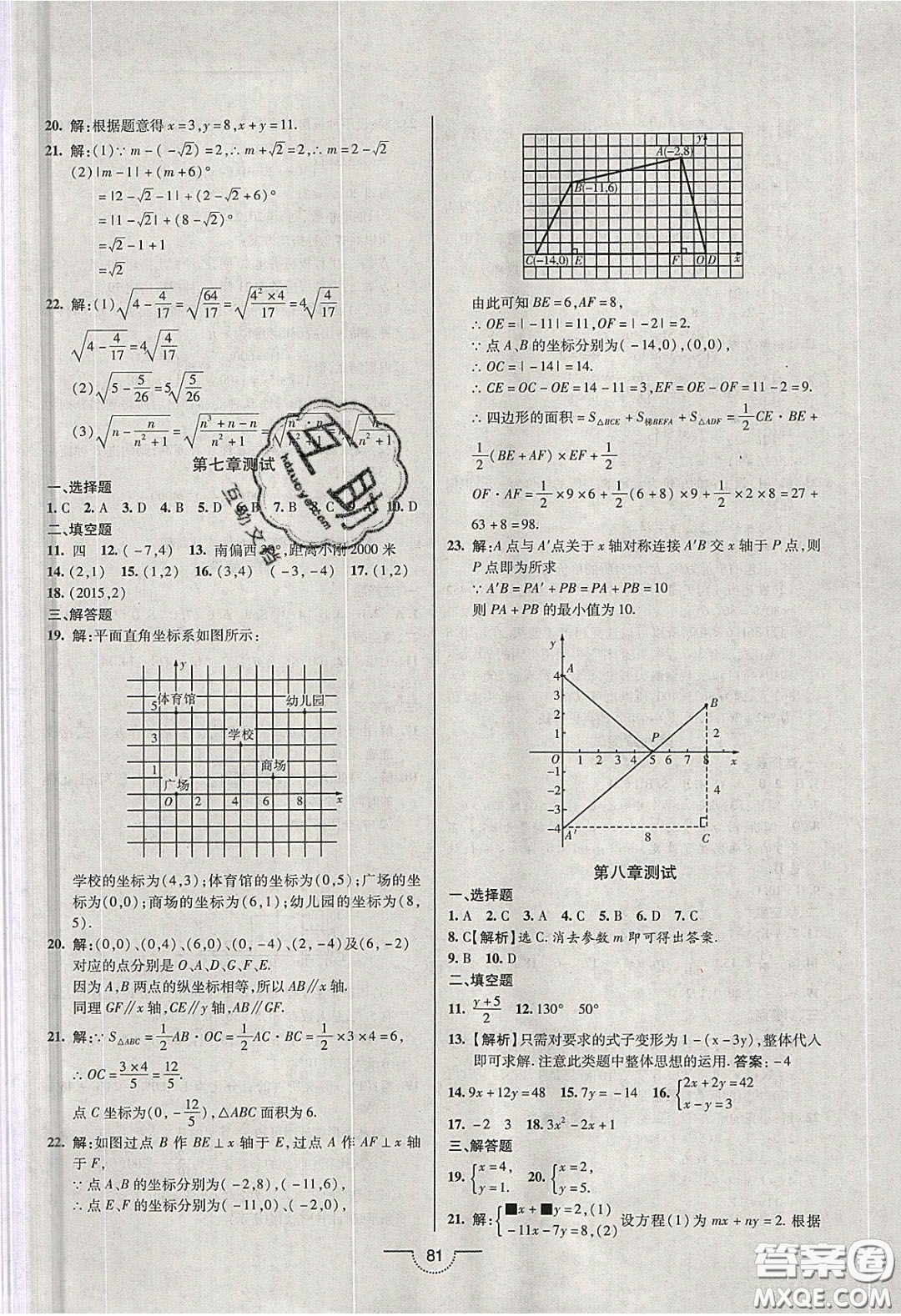 2020年名師在線魔力導(dǎo)學(xué)開心練七年級數(shù)學(xué)下冊人教版答案